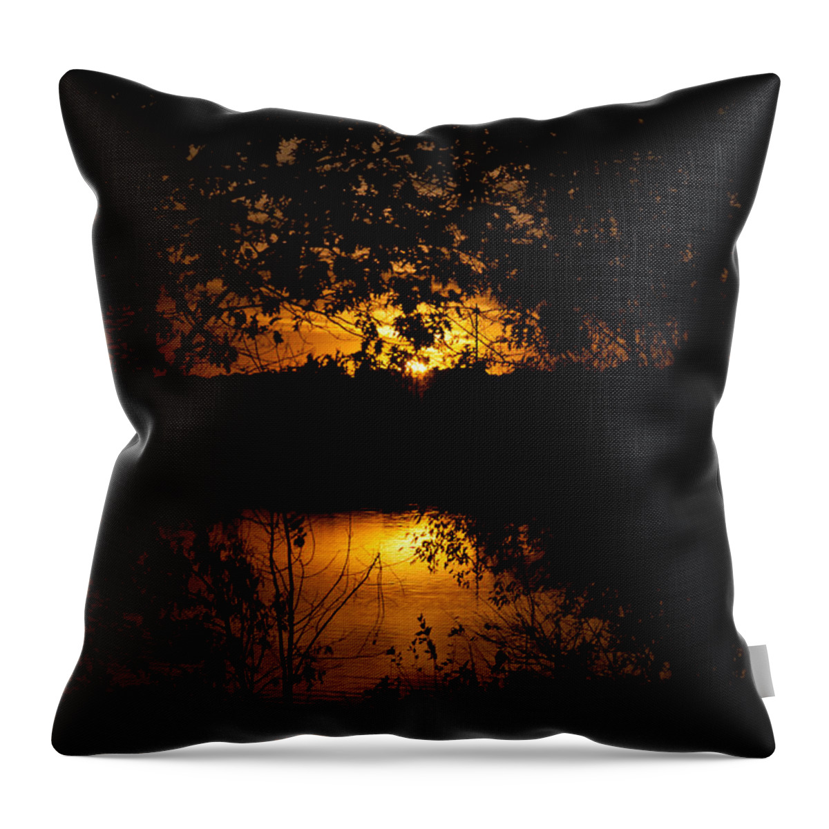 Sun Set Throw Pillow featuring the photograph Scary Sunset by Ed Peterson