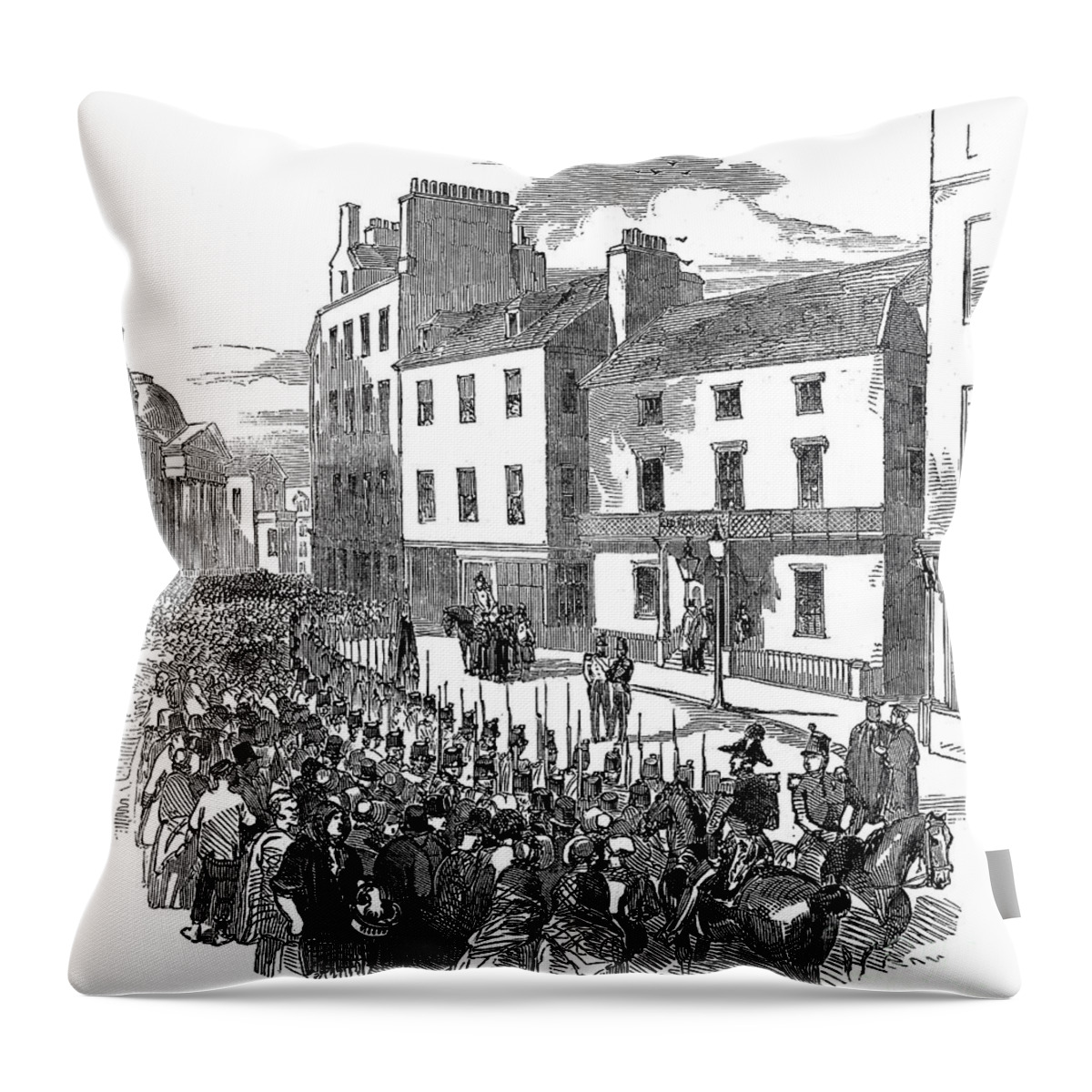 1848 Throw Pillow featuring the photograph Scotland: Perth, 1848 by Granger