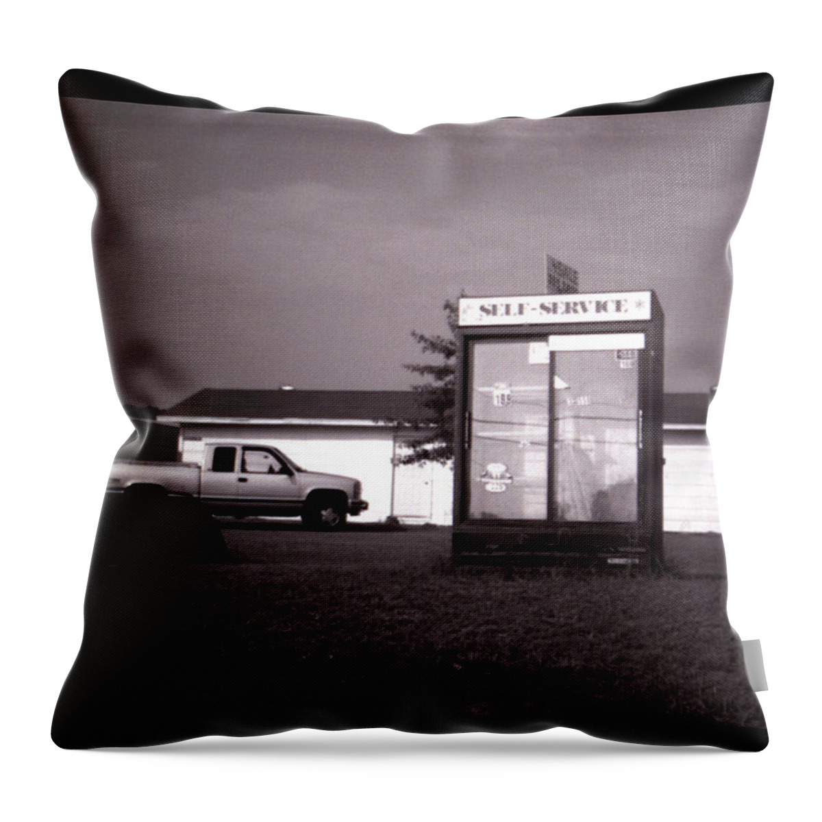Louisiana Throw Pillow featuring the photograph Self Service- Winnsboro Road- La Hwy 15 by Doug Duffey