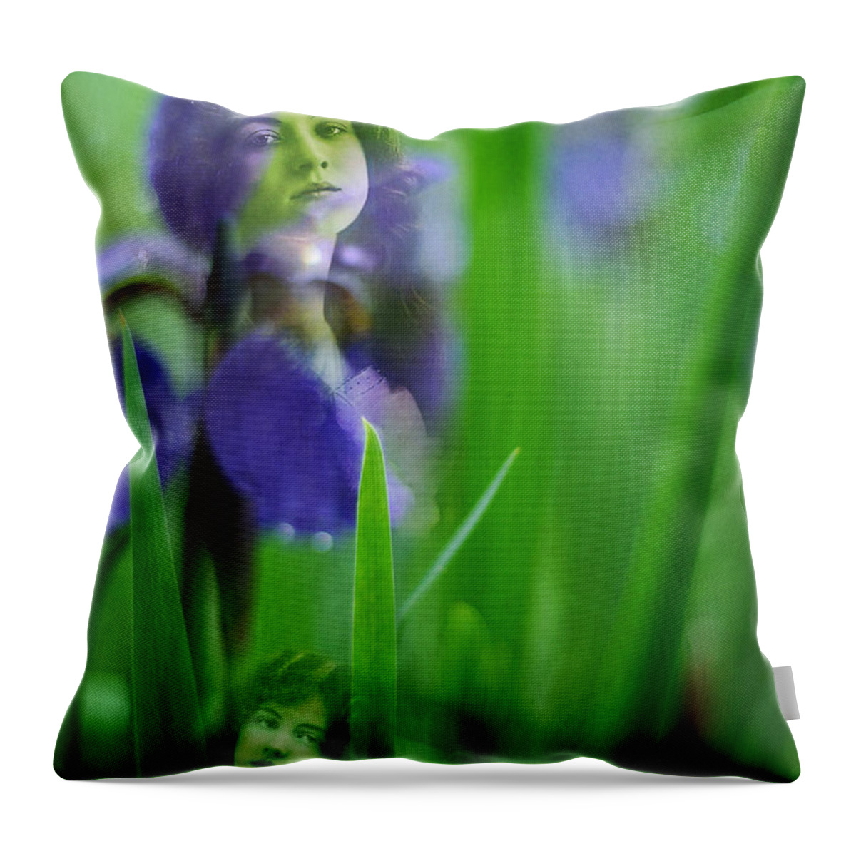 Portrait Throw Pillow featuring the photograph She Sees Herself by Rebecca Sherman