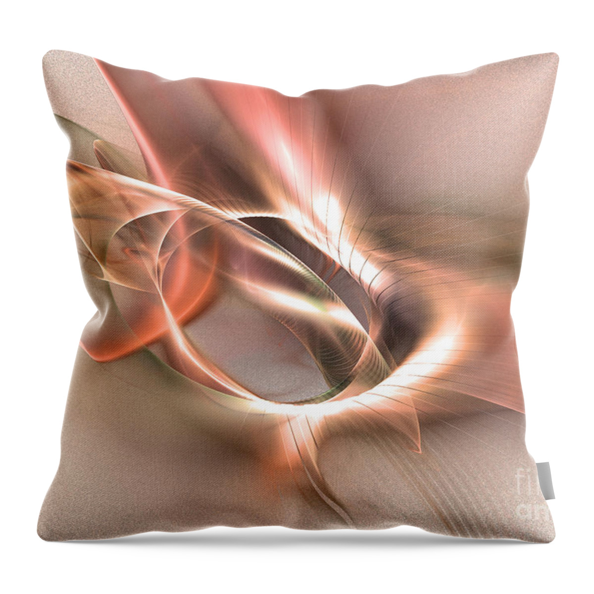 Fractal Throw Pillow featuring the digital art Sinuhe - Abstract art by Sipo Liimatainen