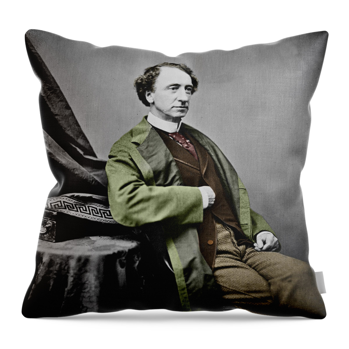 Sir John A. Macdonald Throw Pillow featuring the photograph Sir John A. MacDonald by Andrew Fare