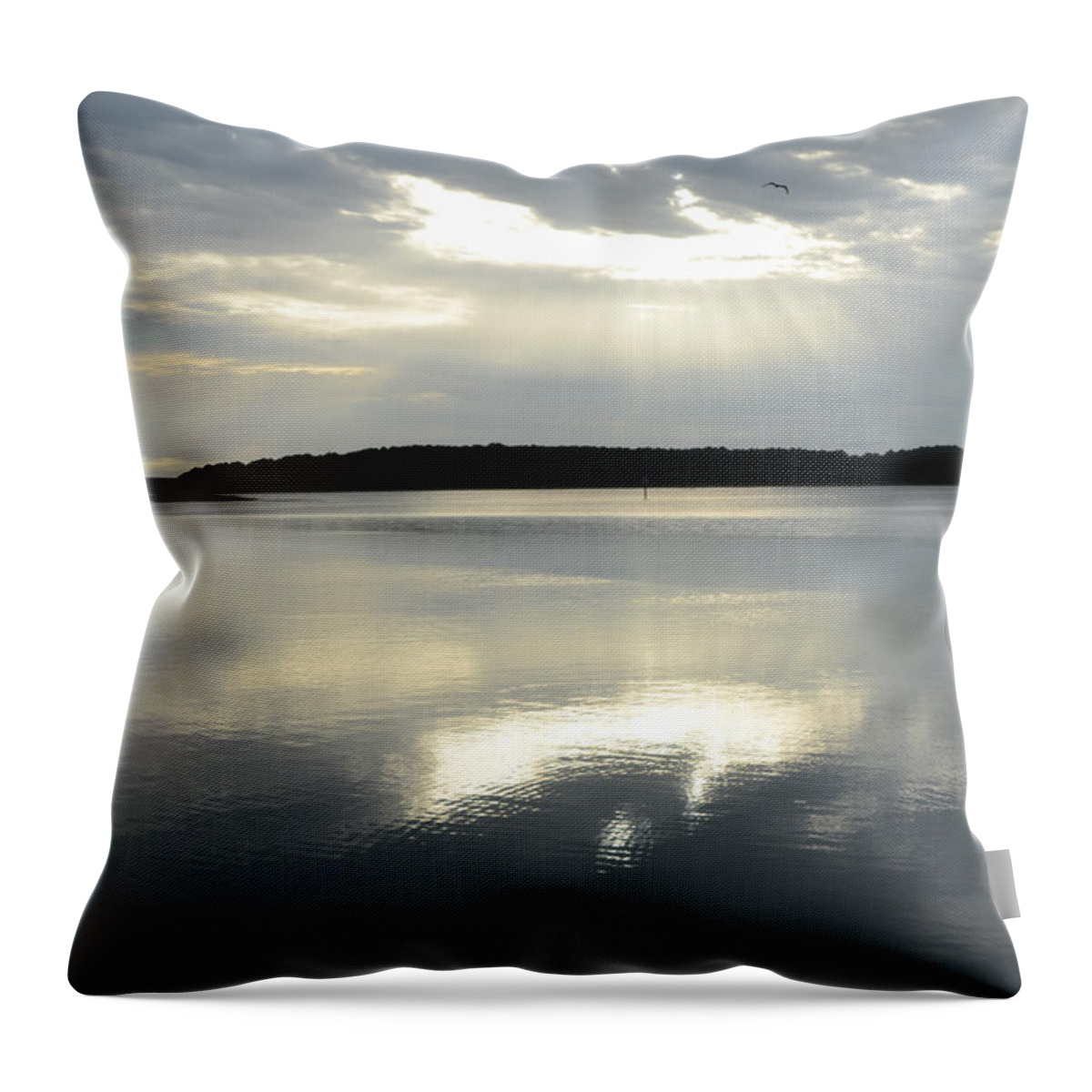 River Throw Pillow featuring the photograph Skull Creek by Margaret Palmer