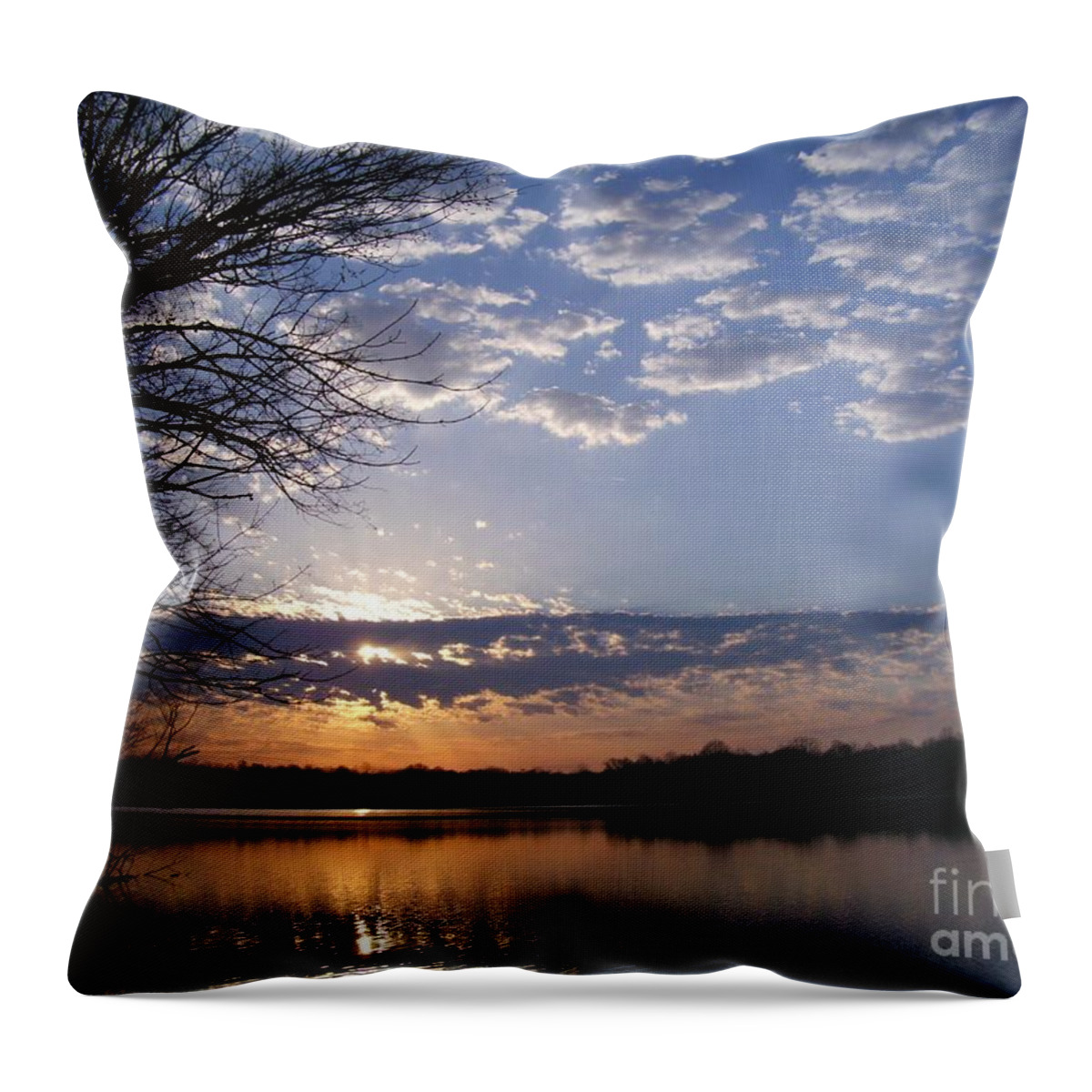 Sunrise Throw Pillow featuring the photograph Sky at Dusk by Simply Summery