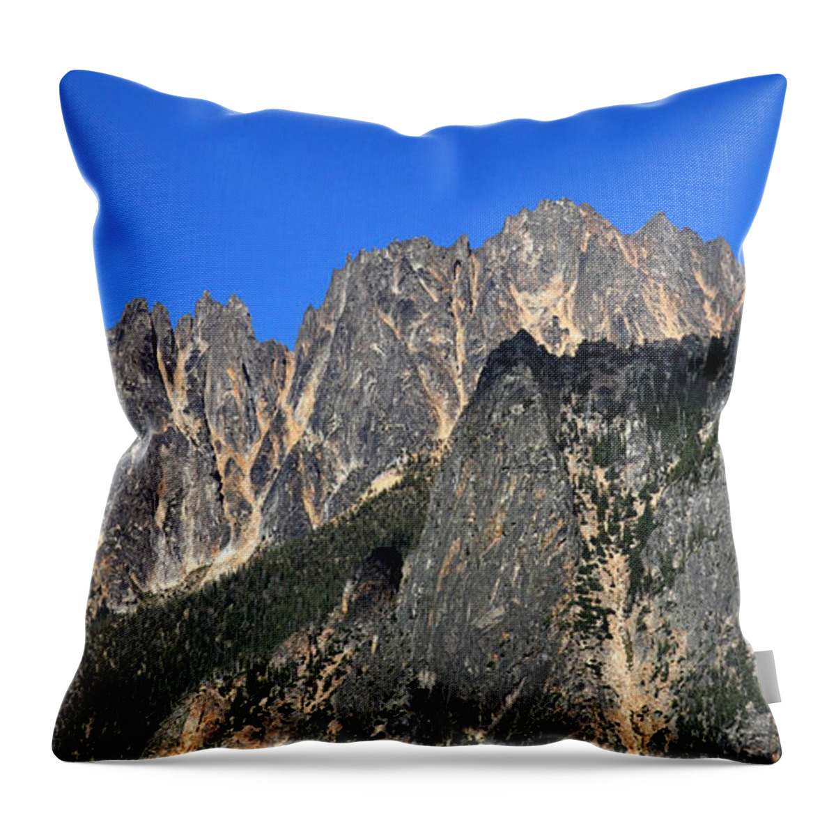 North Cascades National Park Throw Pillow featuring the photograph Snagtooth Ridge North Cascades National Park by Pierre Leclerc Photography