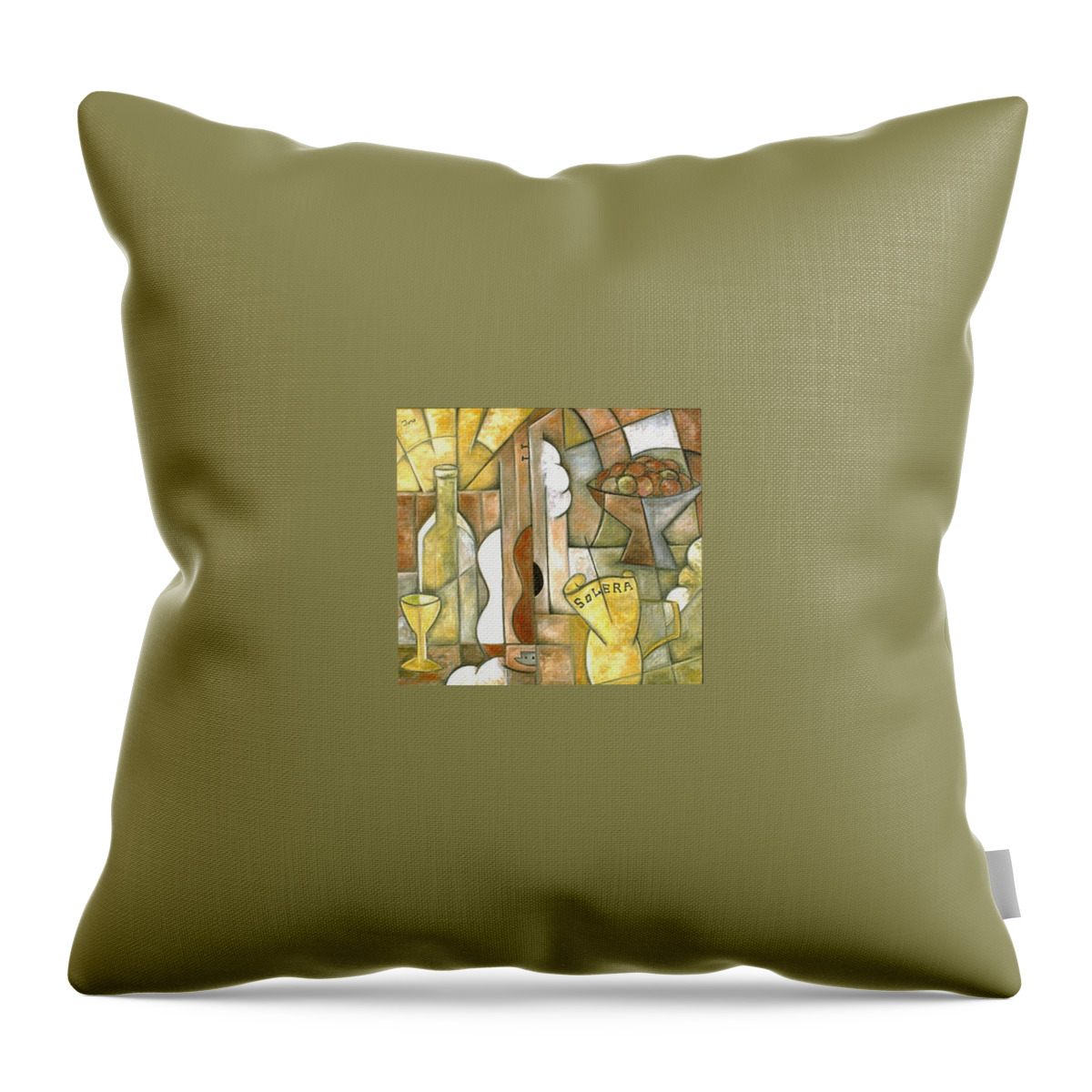 Still Life Throw Pillow featuring the painting Solera by Trish Toro