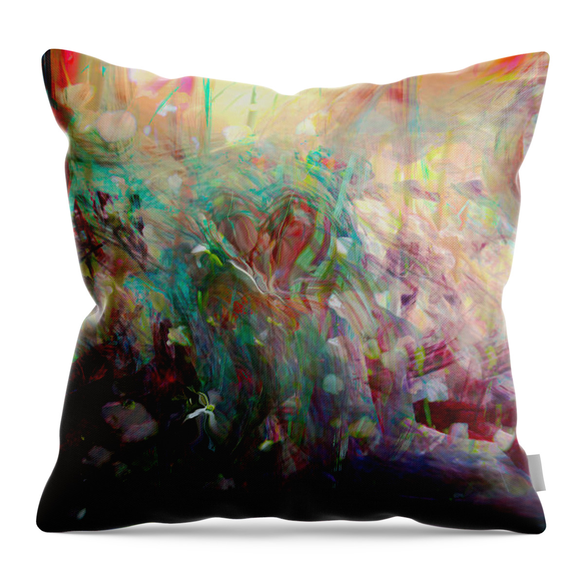 Abstract Art Throw Pillow featuring the digital art Something Beautiful by Linda Sannuti