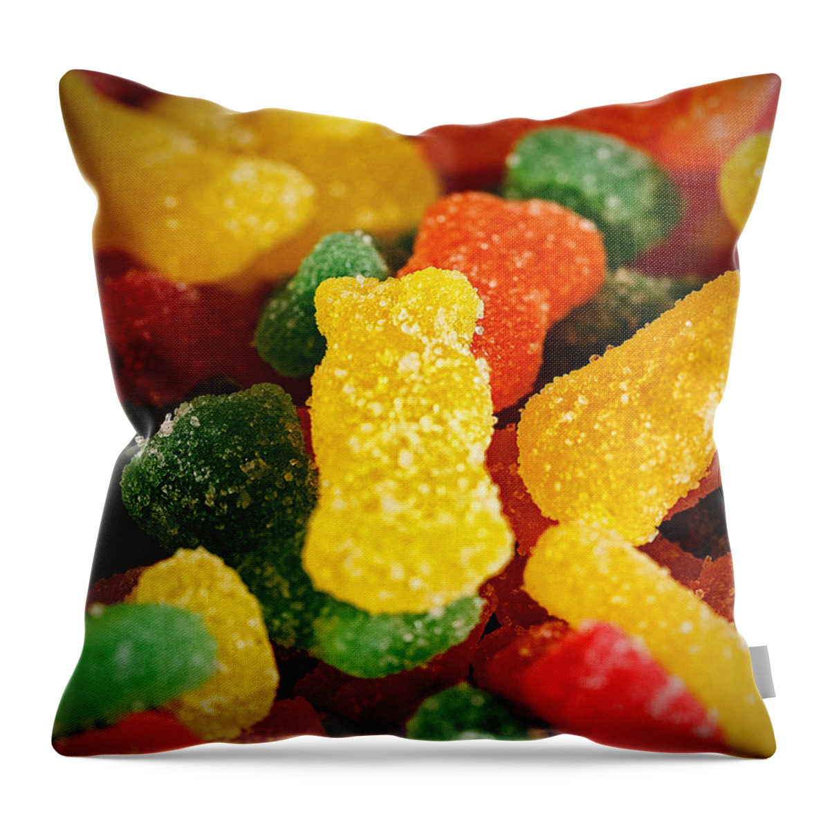 Candy Throw Pillow featuring the photograph Sour Bears by Rick Berk