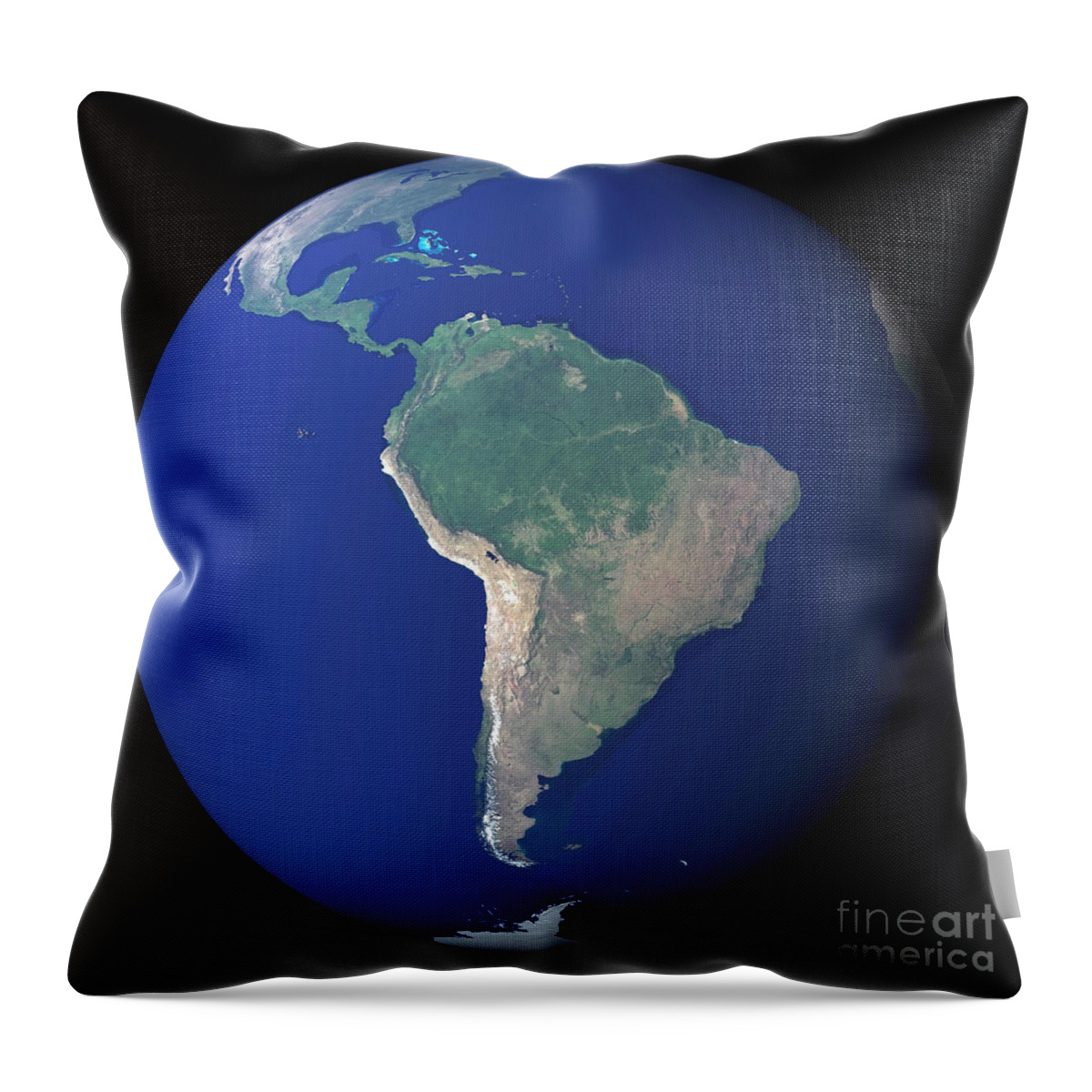 Color Image Throw Pillow featuring the photograph South America by Stocktrek Images