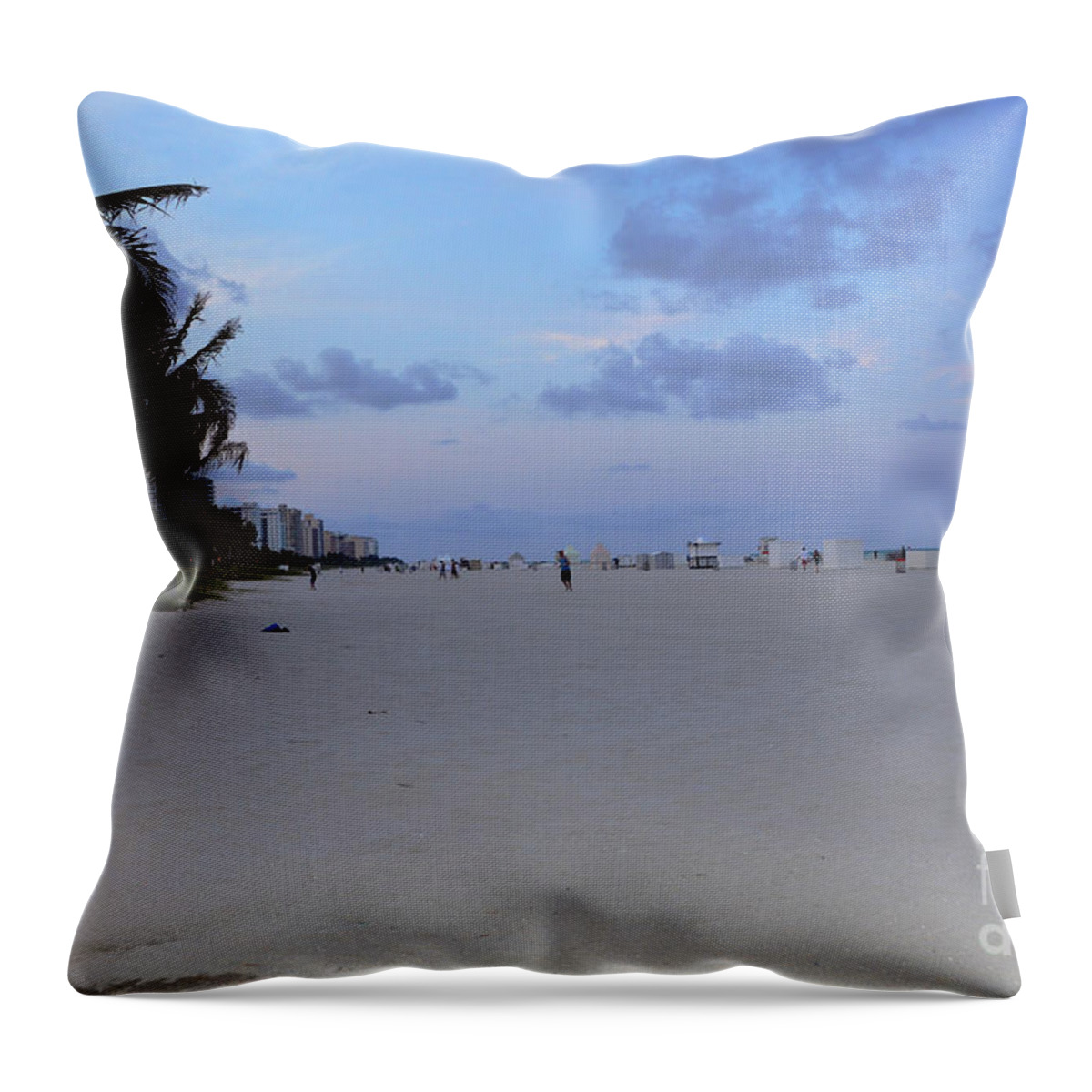 South Beach Throw Pillow featuring the photograph South Beach by Pravine Chester