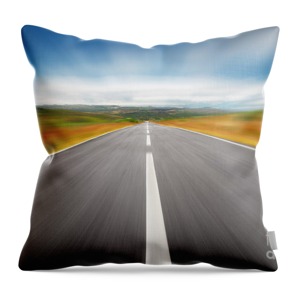 Asphalt Throw Pillow featuring the photograph Speedyway by Carlos Caetano