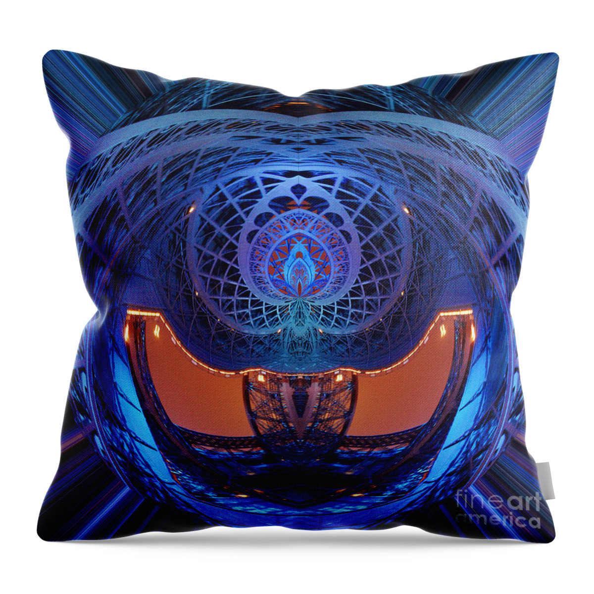Spirograph Throw Pillow featuring the photograph Spirograph planet by Agusti Pardo Rossello