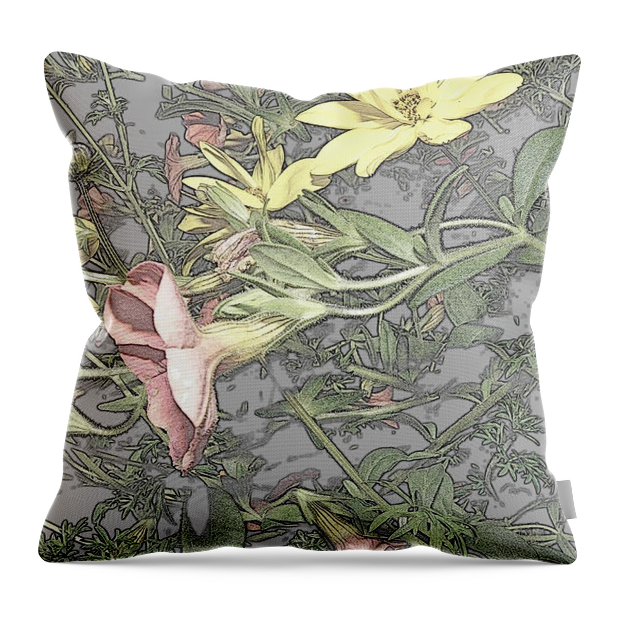 Abstract Photography Throw Pillow featuring the photograph Spring Blossoms In Abstract by Kim Galluzzo