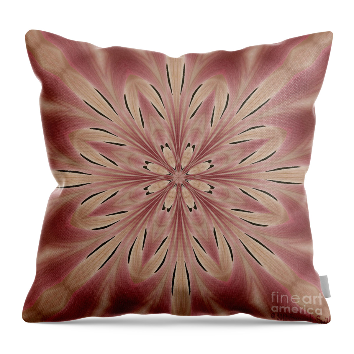Photograph Throw Pillow featuring the photograph Star Magnolia Medallion 3 by Susan Smith