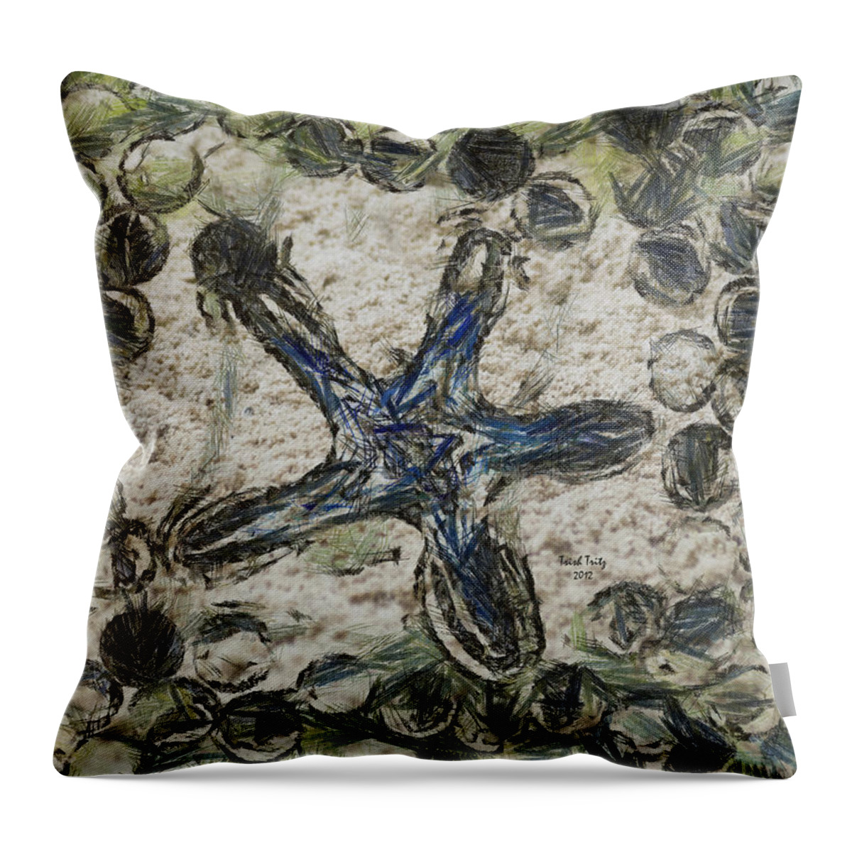 Star Throw Pillow featuring the photograph Star Of Longwood Beach by Trish Tritz