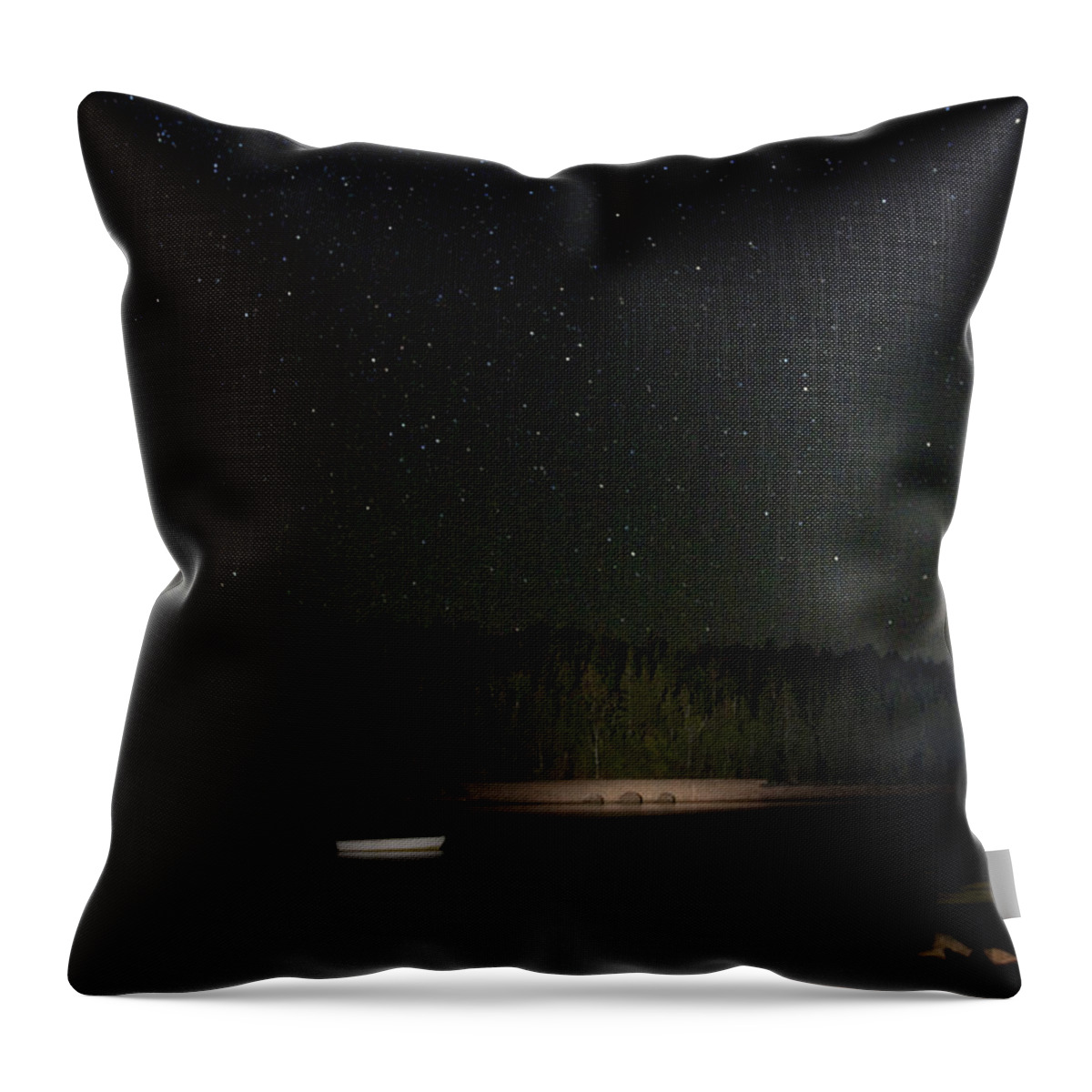 Stars Throw Pillow featuring the photograph Stars over Otter Cove by Brent L Ander