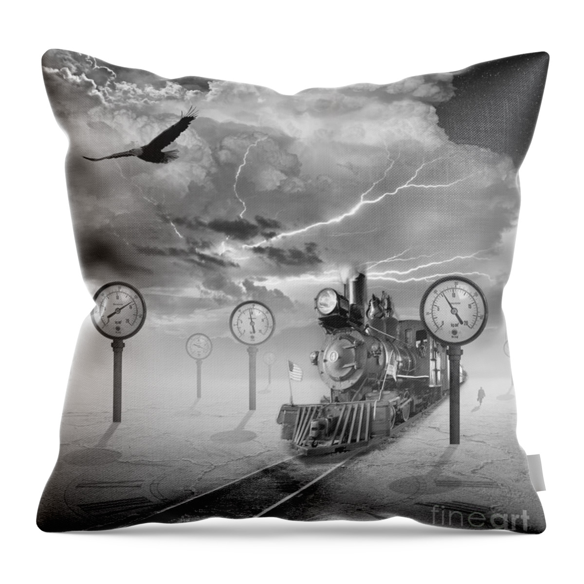 Steampunk Throw Pillow featuring the photograph Steampunk Traveler by Keith Kapple