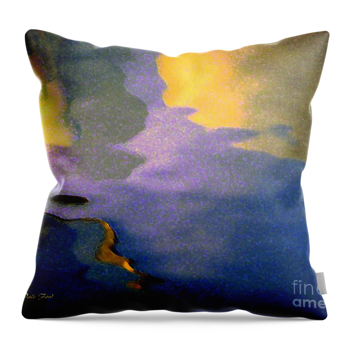  Throw Pillow featuring the digital art Strange Landscape 2 by Dale  Ford
