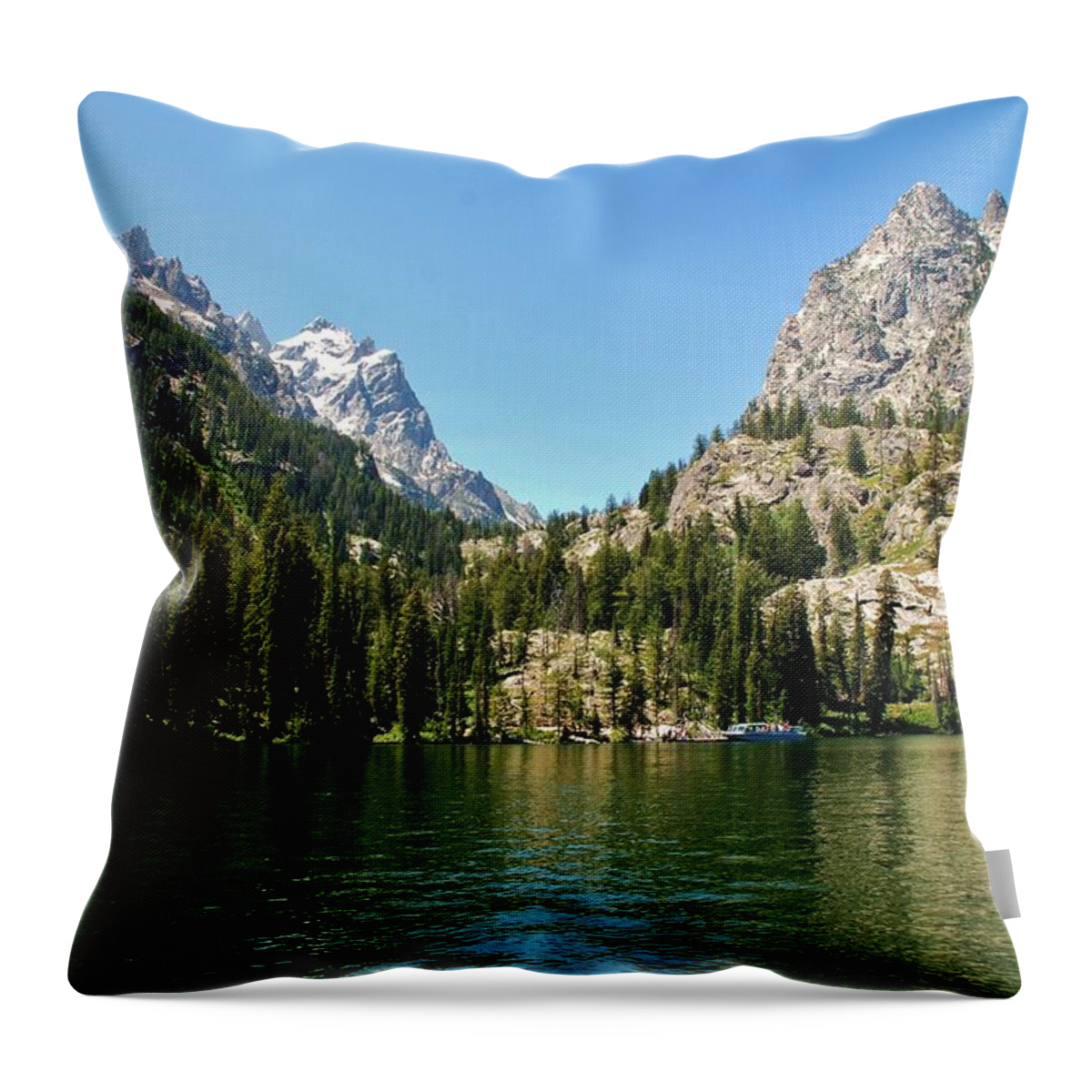 Jenny Lake Throw Pillow featuring the photograph Summer Day at Jenny Lake by Dany Lison