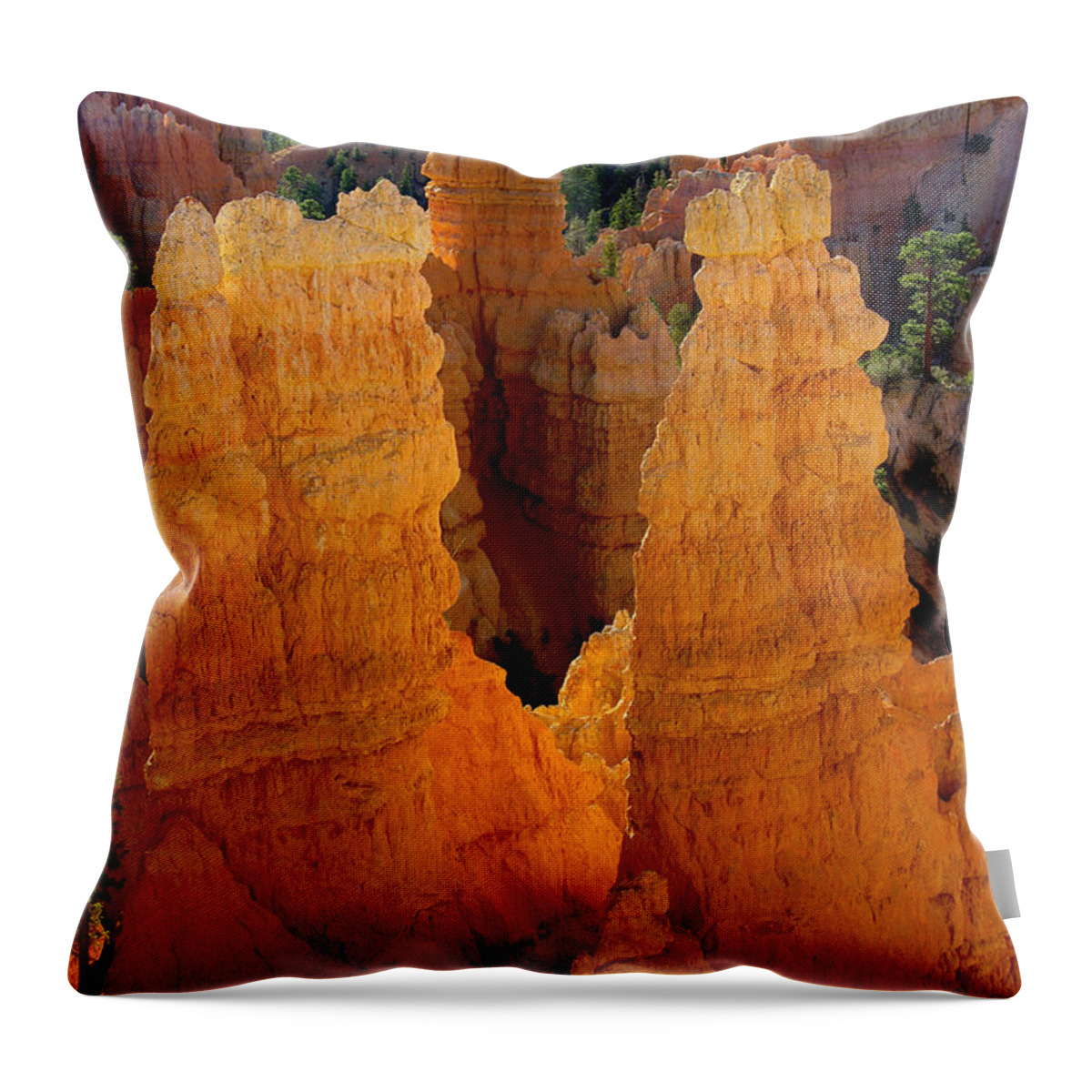 Photography Throw Pillow featuring the photograph Sunrise at Bryce by Vicki Pelham