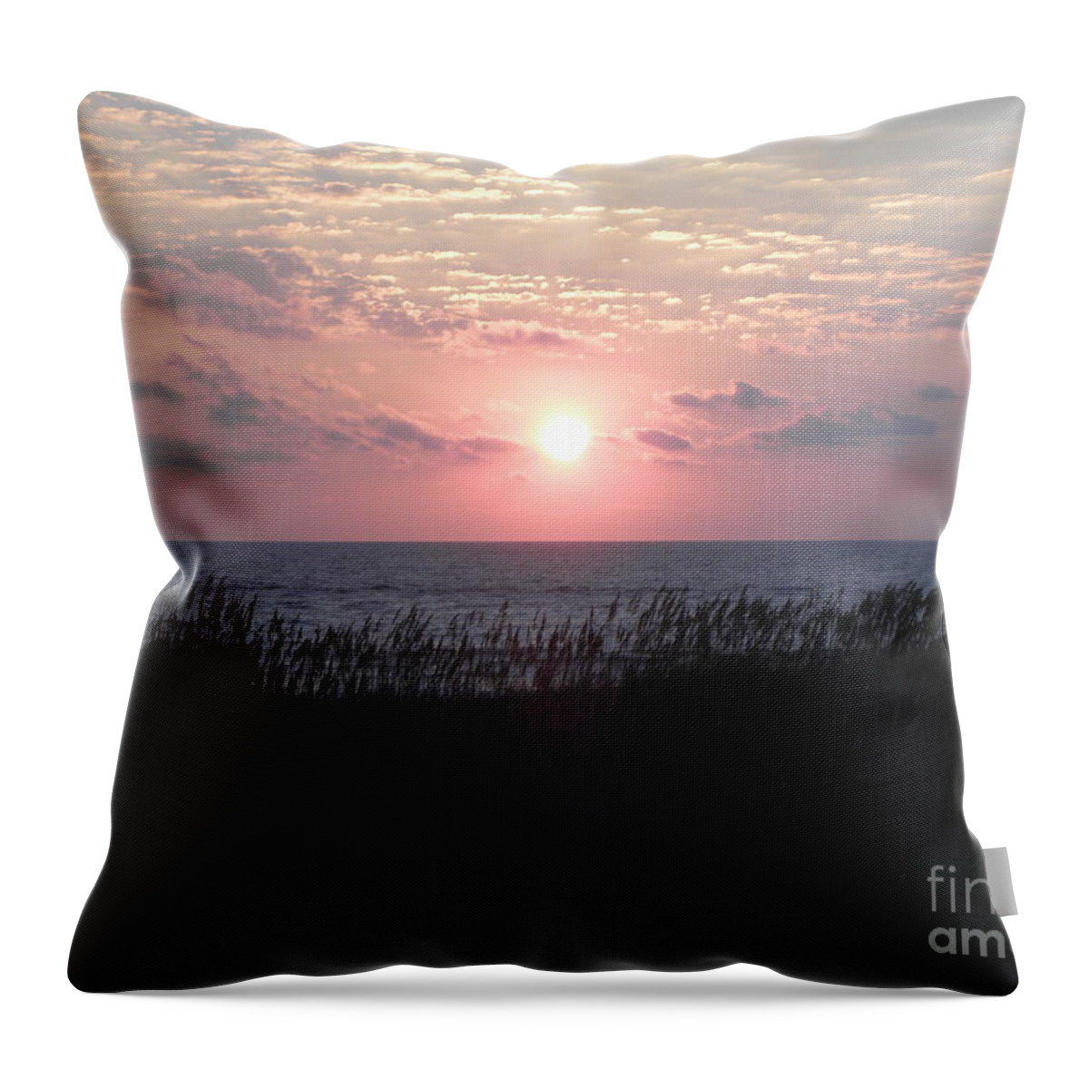 Sunrise Throw Pillow featuring the photograph Sunrise Over The Dune by Kim Galluzzo