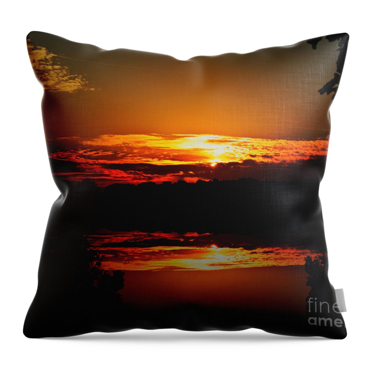 Sunset Throw Pillow featuring the photograph Sunset Reflections by Ms Judi