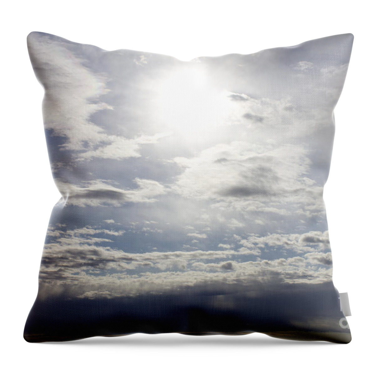 Landscape Throw Pillow featuring the photograph Sunspot Clouds by Donna L Munro