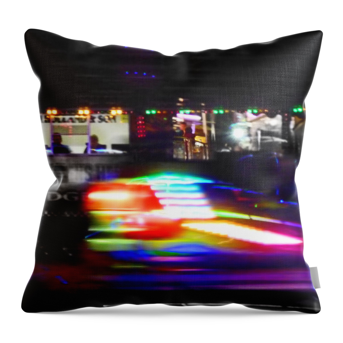 Dodgem Throw Pillow featuring the photograph Super Dodge by Charles Stuart