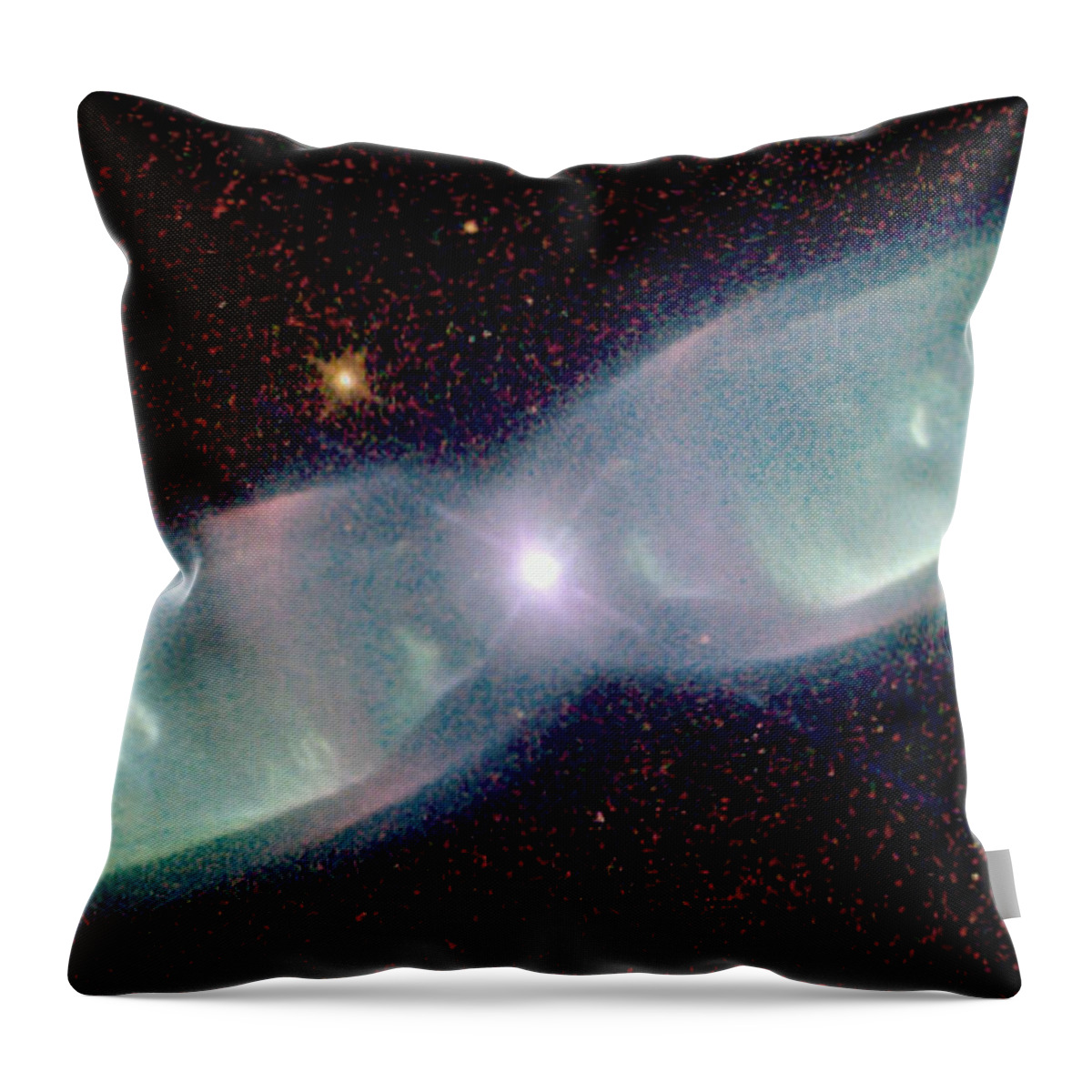 Supersonic Throw Pillow featuring the photograph Supersonic Exhaust From Nebula by STScI/NASA/Science Source
