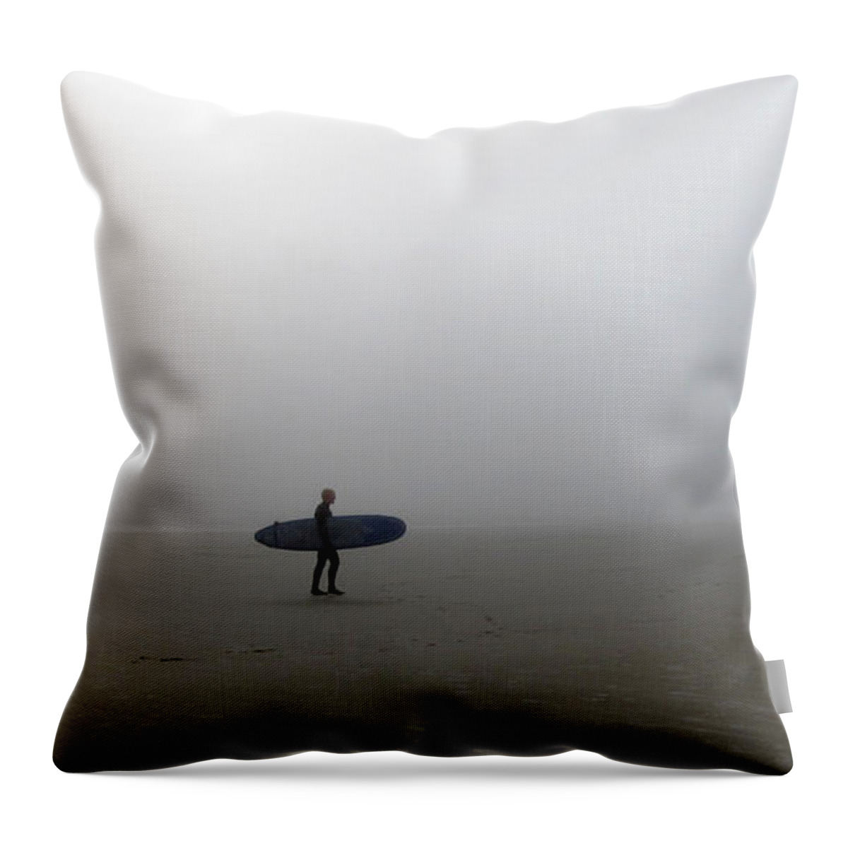 Surfers Throw Pillow featuring the photograph Surfing into the Abyss by KATIE Vigil
