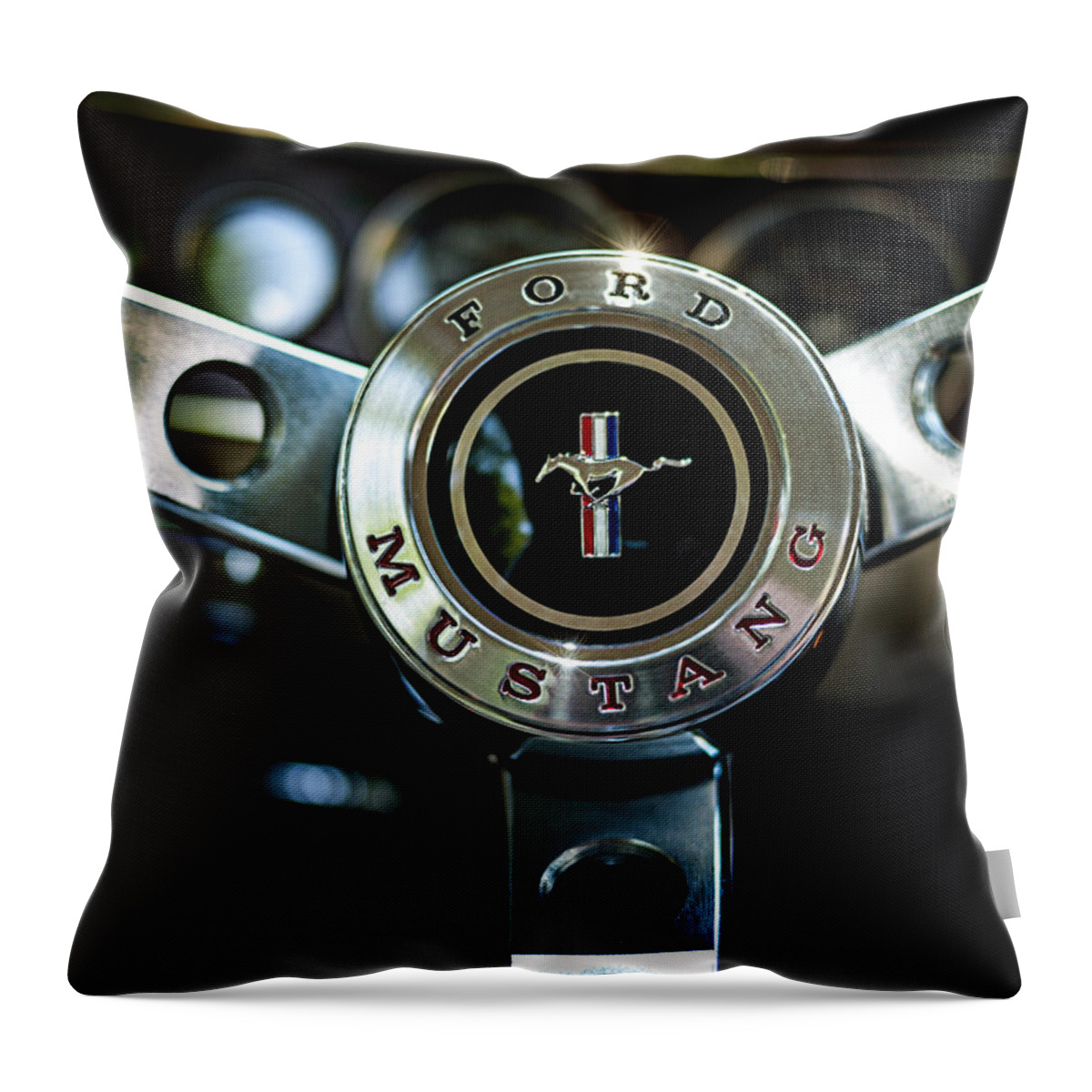 Mustang Throw Pillow featuring the digital art Take the Reins by Douglas Pittman