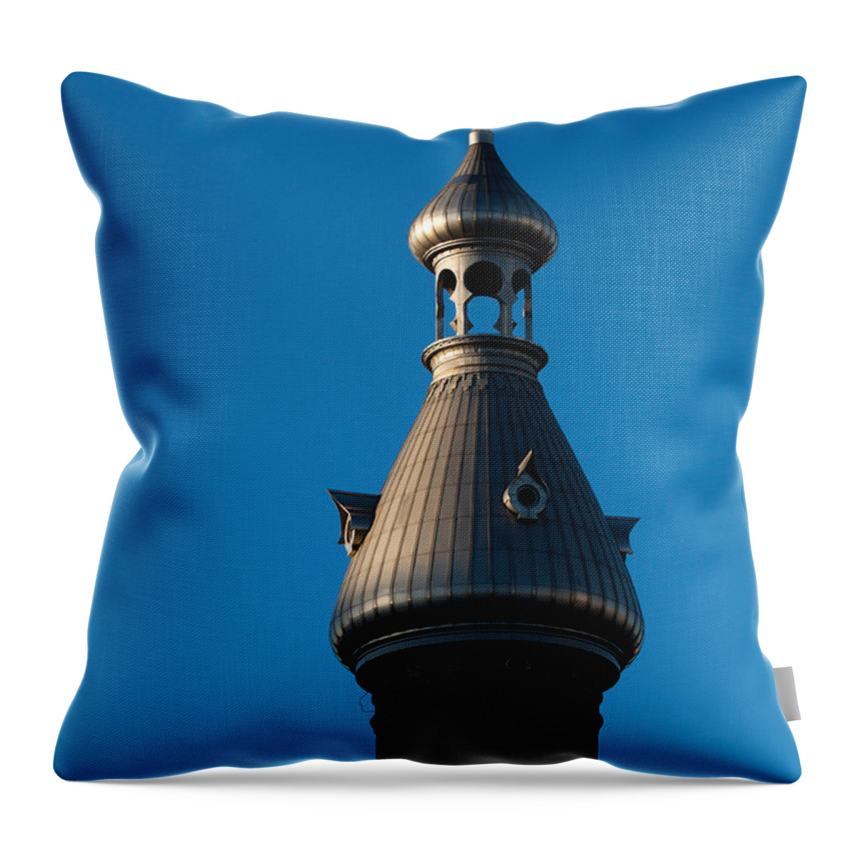 Architecture Throw Pillow featuring the photograph Tampa Bay Hotel Minaret by Ed Gleichman
