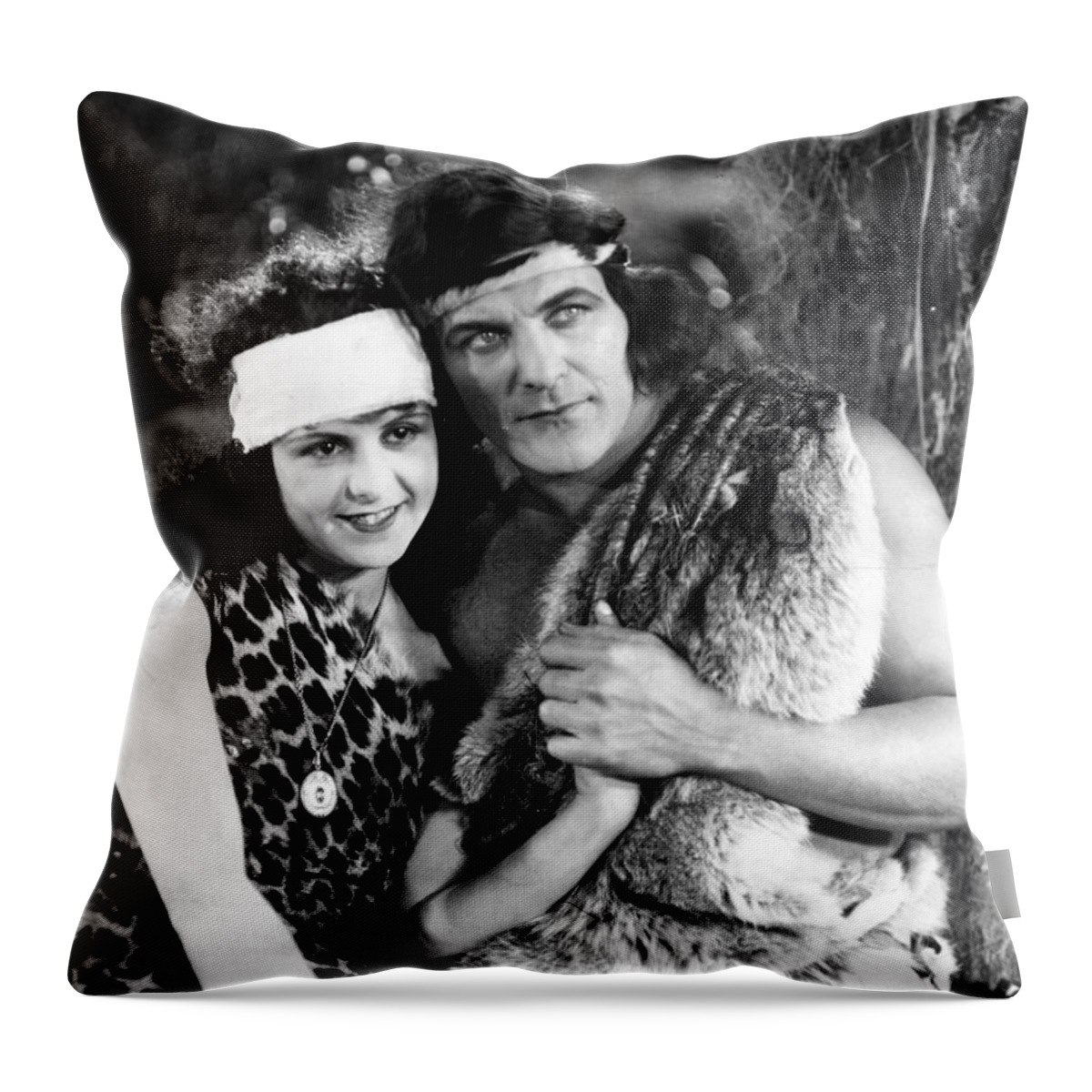 1918 Throw Pillow featuring the photograph Tarzan, 1918 by Granger
