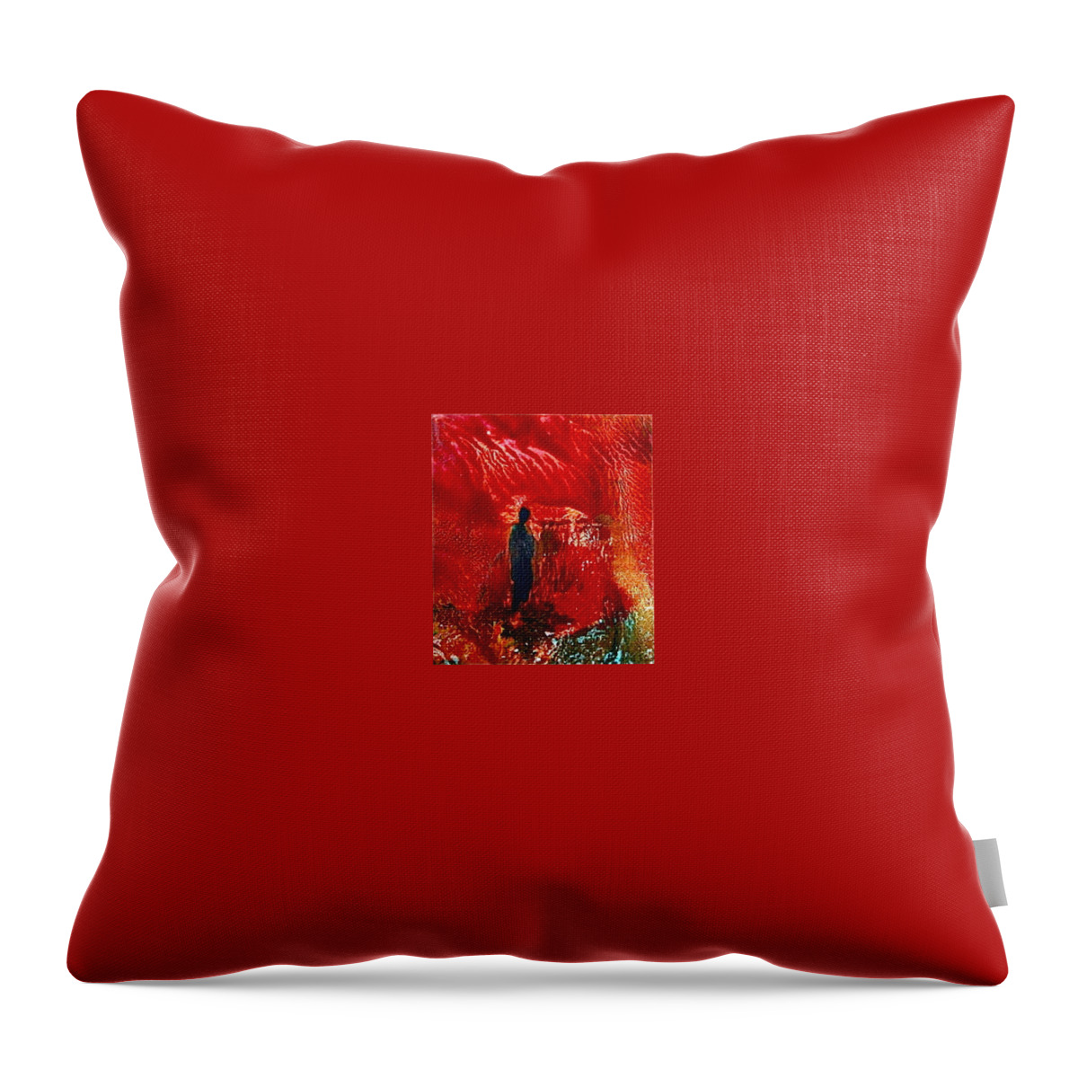 War Throw Pillow featuring the painting The American War by Janice Nabors Raiteri