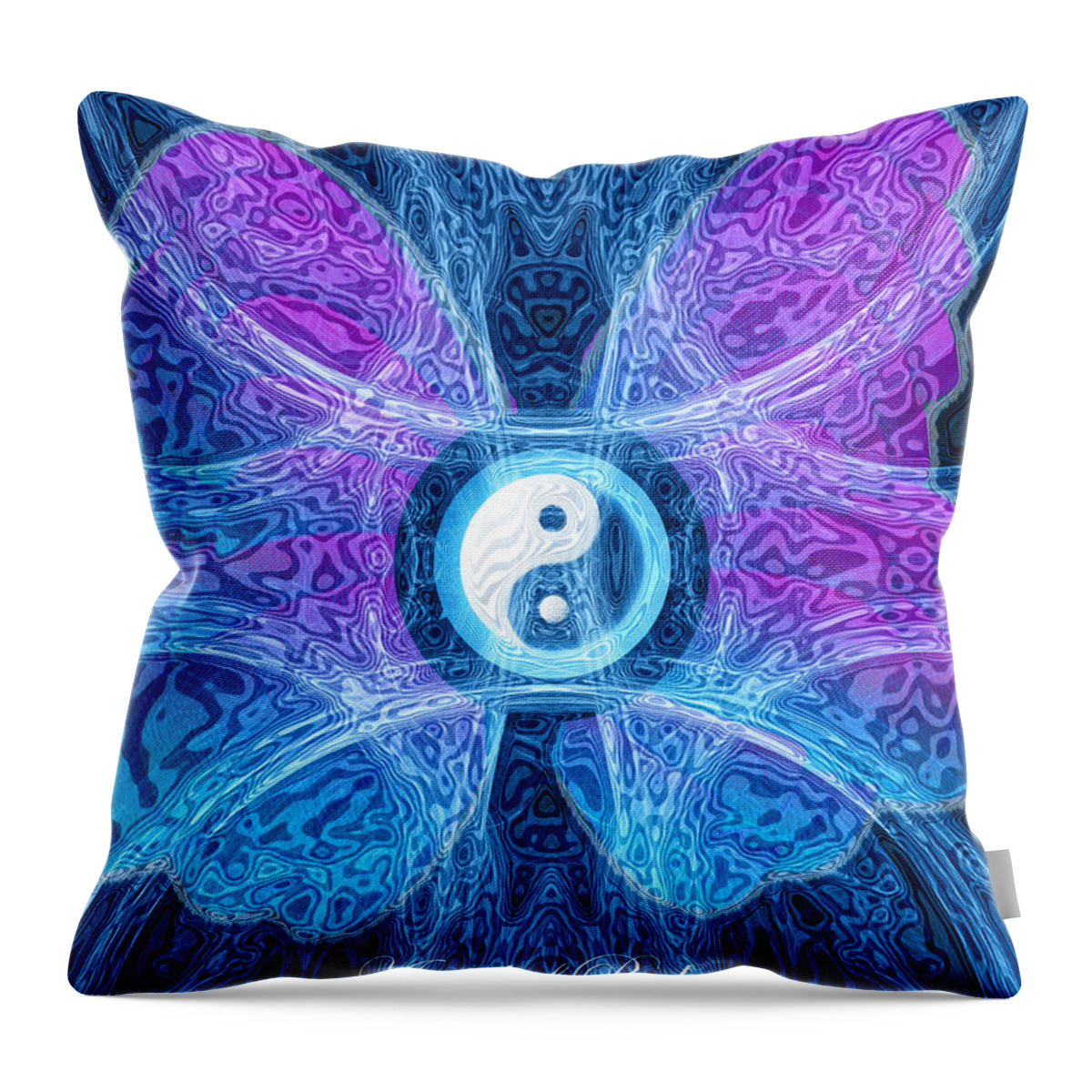 Balance Throw Pillow featuring the digital art The Angel of Balance by Diana Haronis