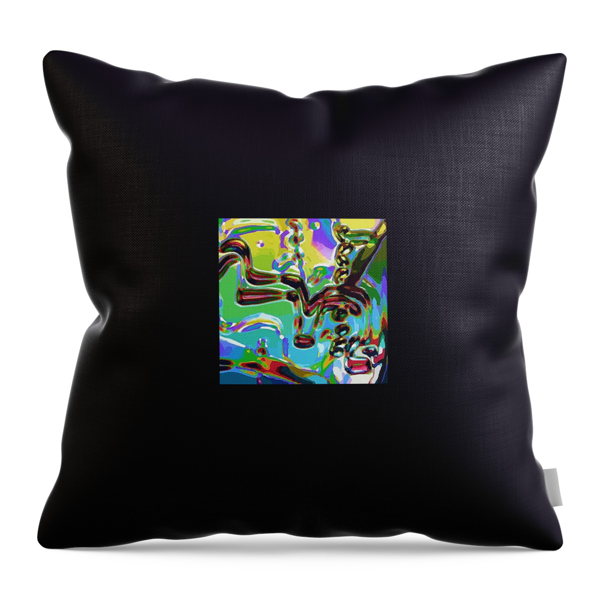 Bull Throw Pillow featuring the digital art The Bull Fighter by Alec Drake