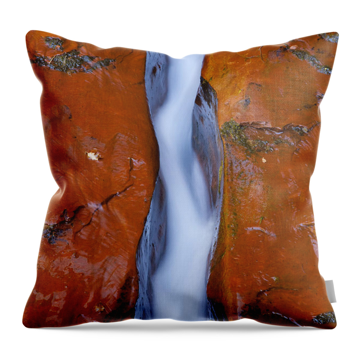 Water Photography Throw Pillow featuring the photograph The Crack by Keith Kapple