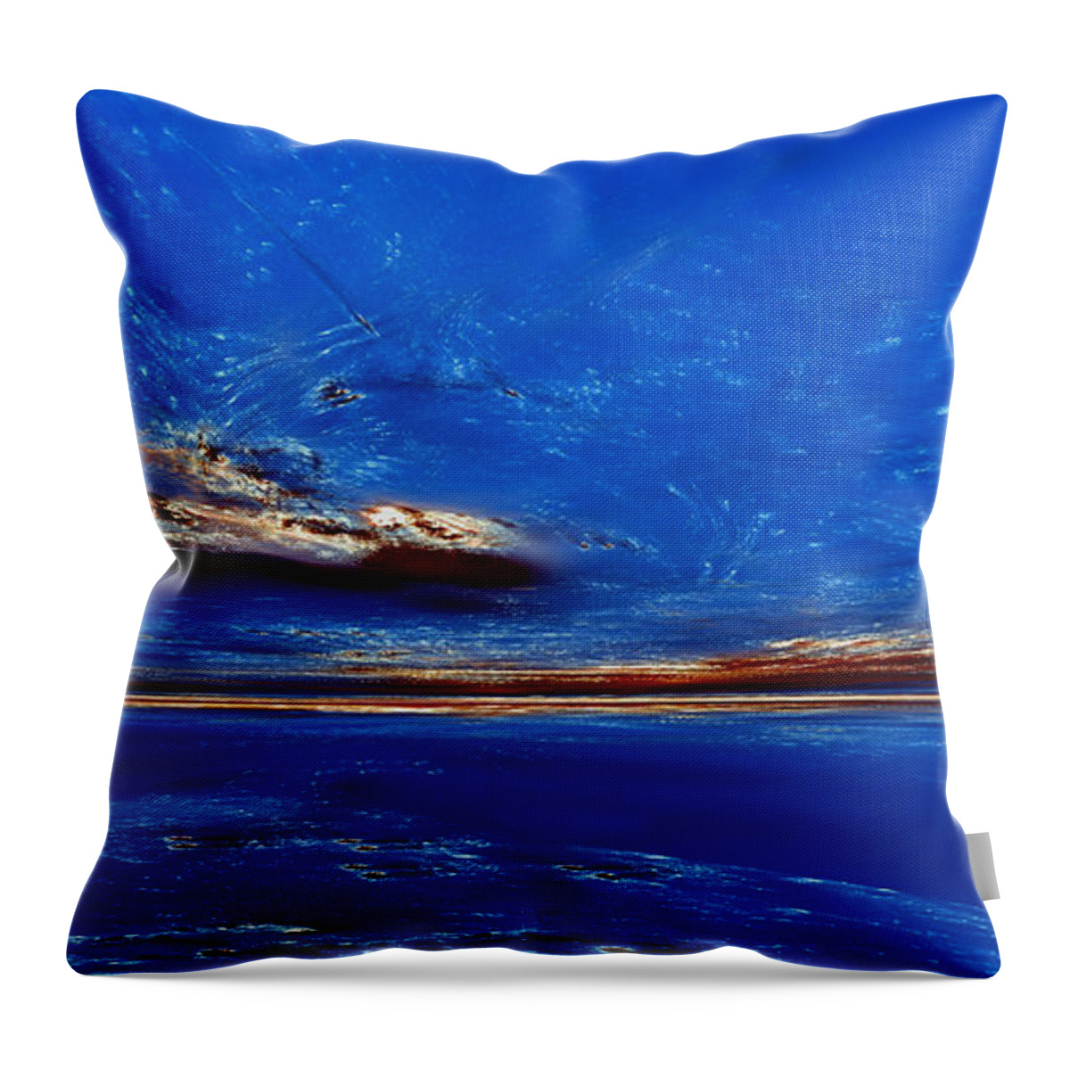  Throw Pillow featuring the digital art The Desolate Place II by Richard Ortolano