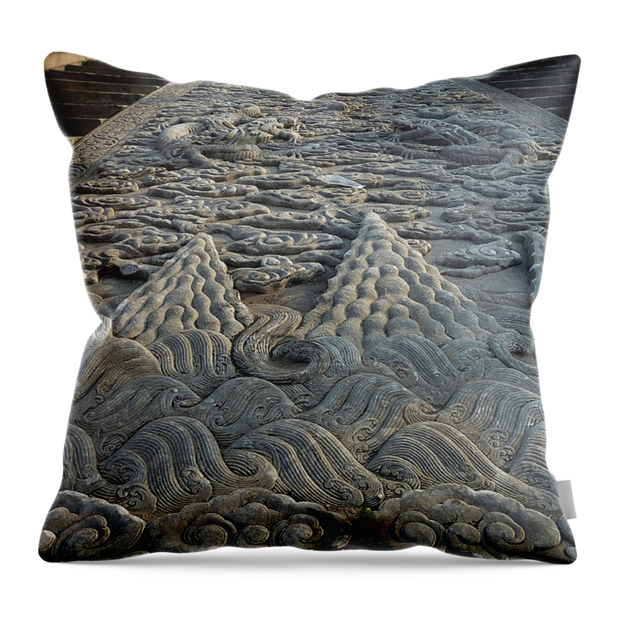 Dragon Throw Pillow featuring the photograph The Dragon III by Xueling Zou