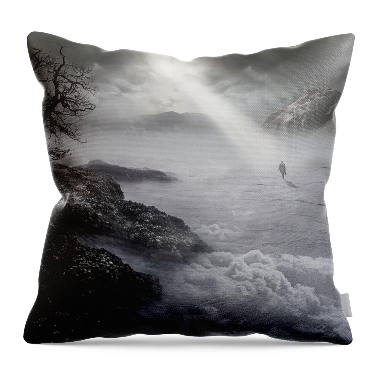 Conceptual Throw Pillow featuring the photograph The Drifter III by Keith Kapple