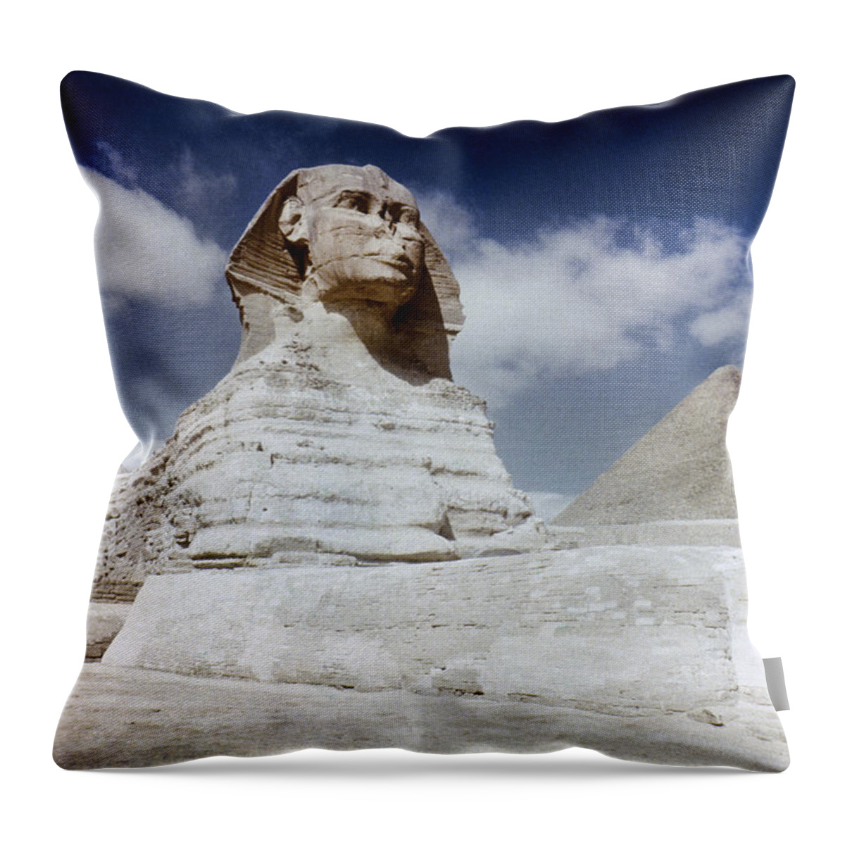 4th Dynasty Throw Pillow featuring the photograph The Great Sphinx by Granger