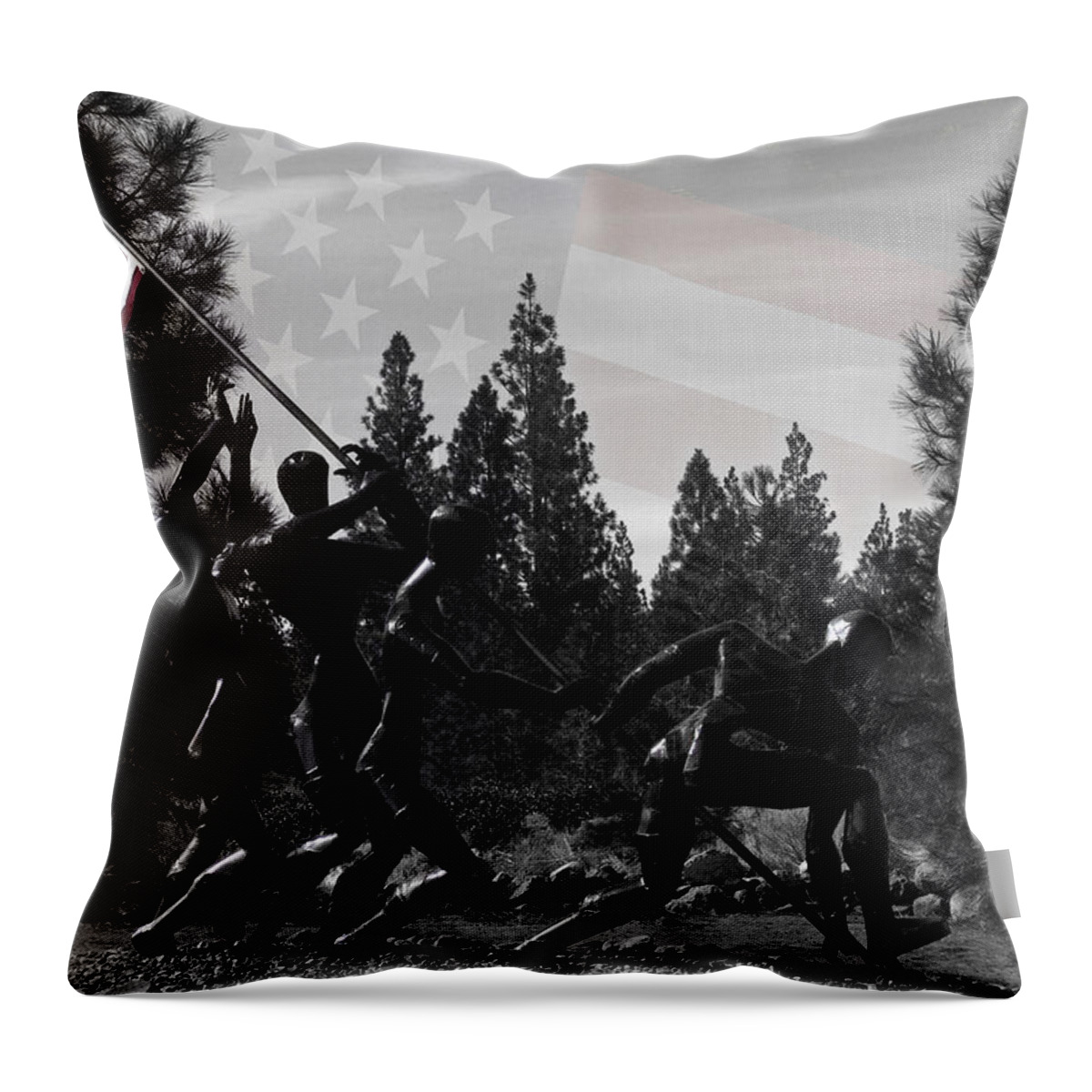 Sculpture Throw Pillow featuring the photograph The Greatest Generation by Betty Depee
