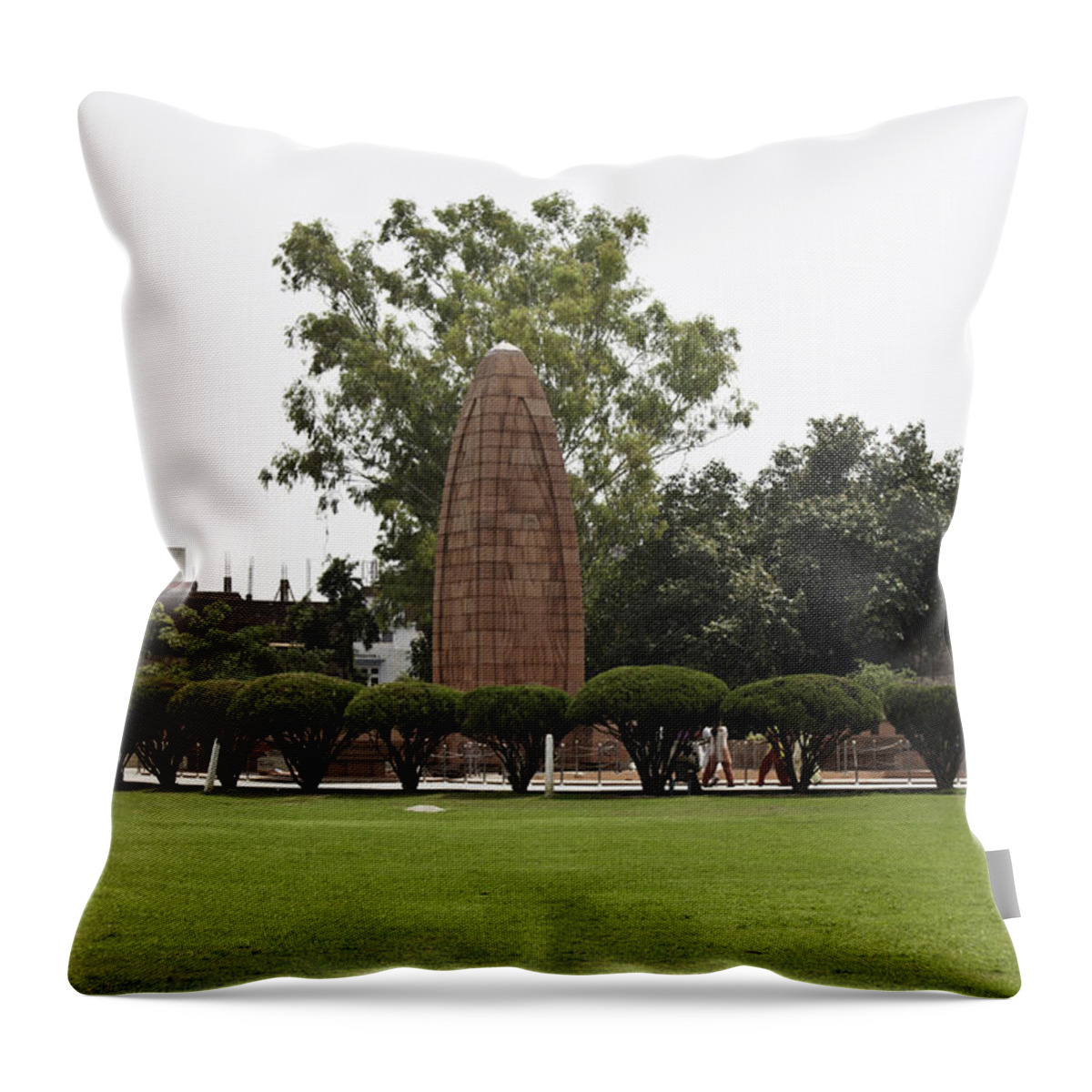 Amritsar Throw Pillow featuring the photograph The Jallianwala Bagh memorial in Amritsar by Ashish Agarwal