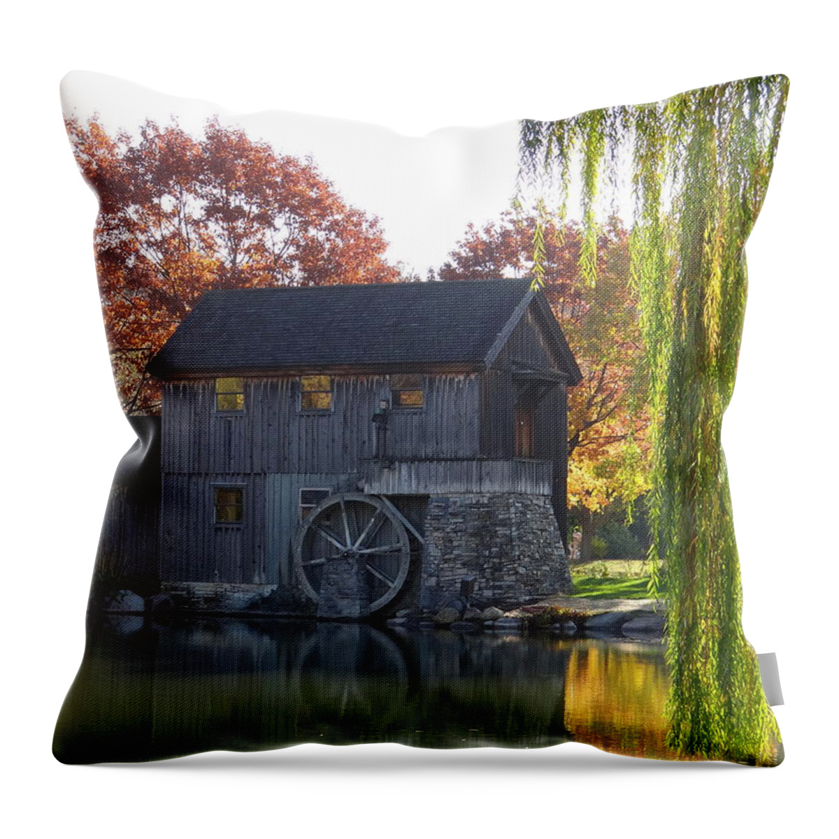 Millhouse Throw Pillow featuring the photograph The Millhouse by Julia Wilcox