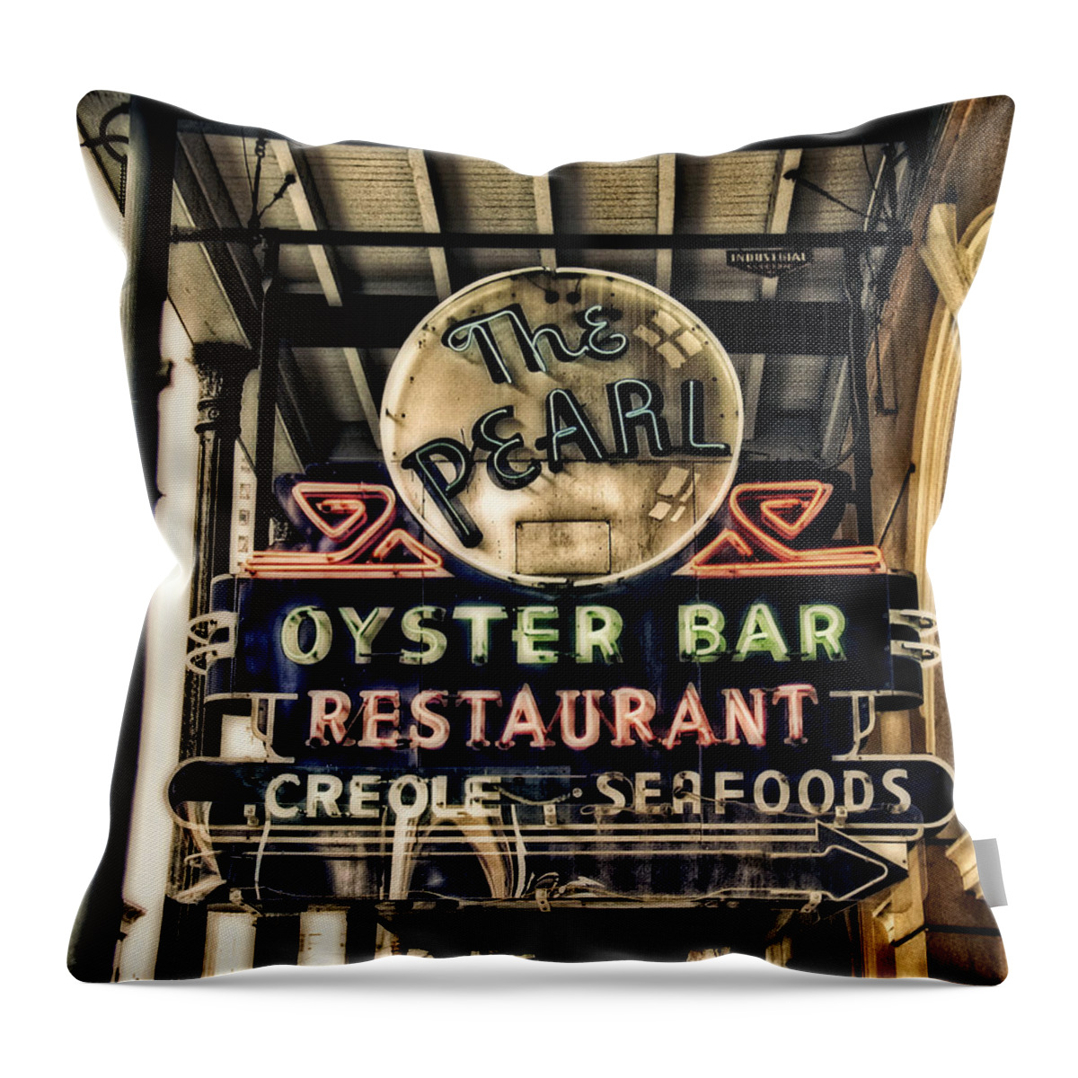 New Orleans Throw Pillow featuring the photograph The Pearl by Jarrod Erbe