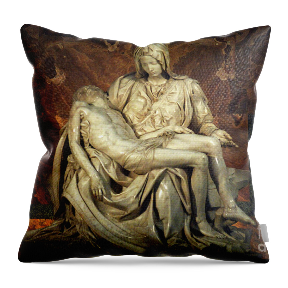 Italy Throw Pillow featuring the photograph The Pieta by Bob Christopher