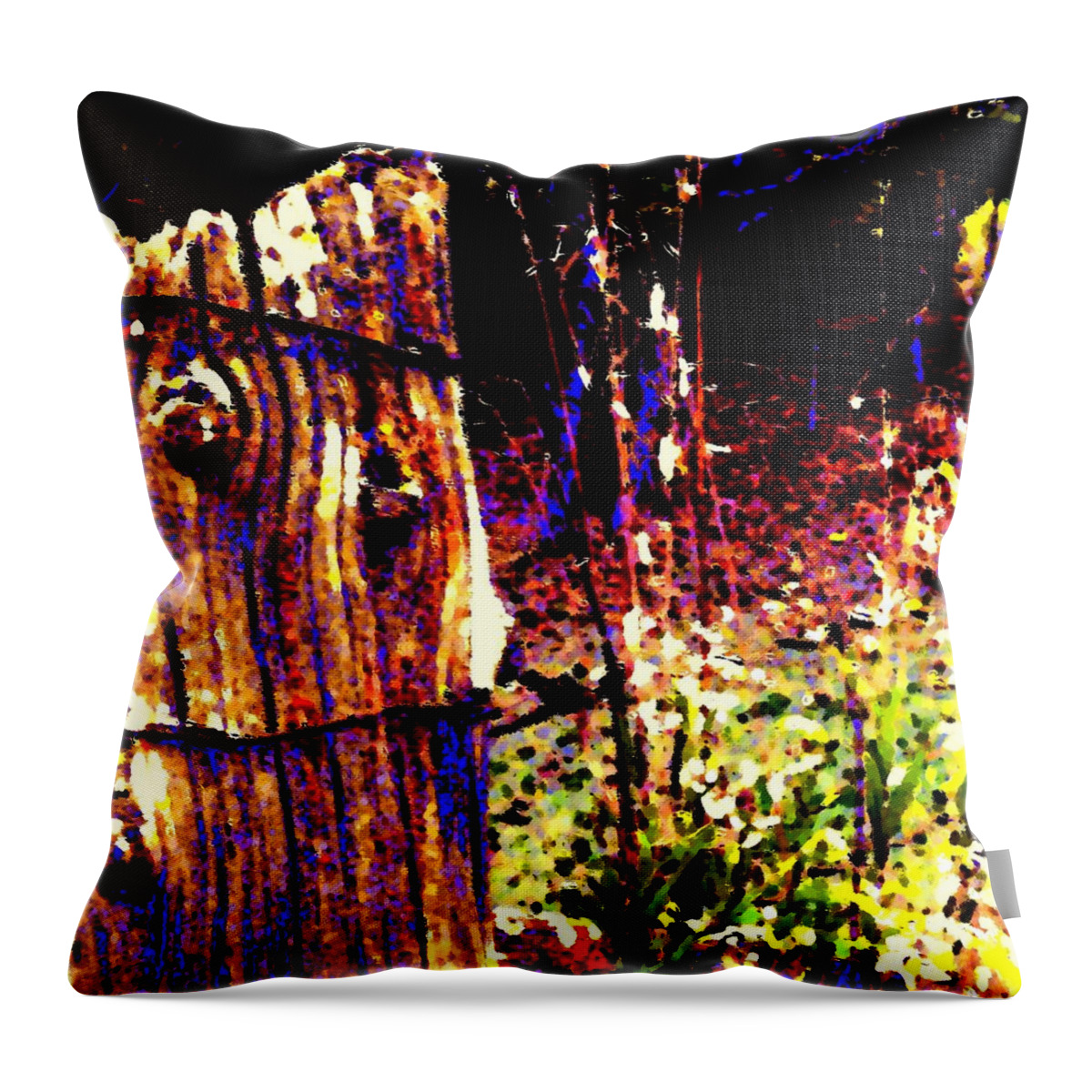 Fencepost Throw Pillow featuring the photograph The Post by Renate Wesley