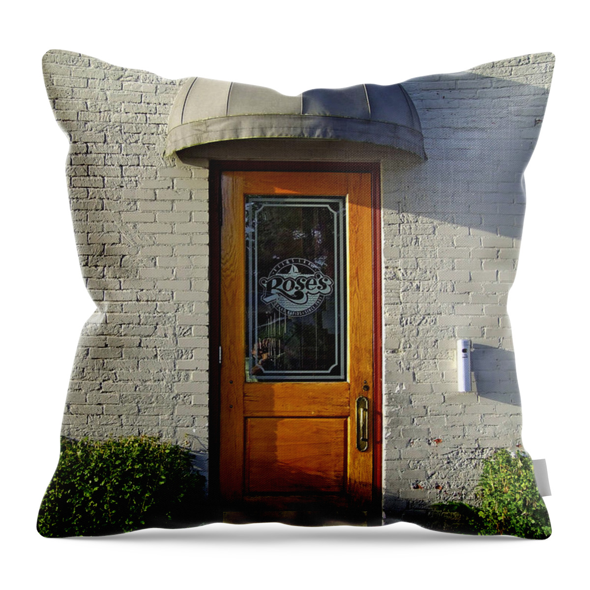 Facades Throw Pillow featuring the photograph The Side Door by Richard Gregurich