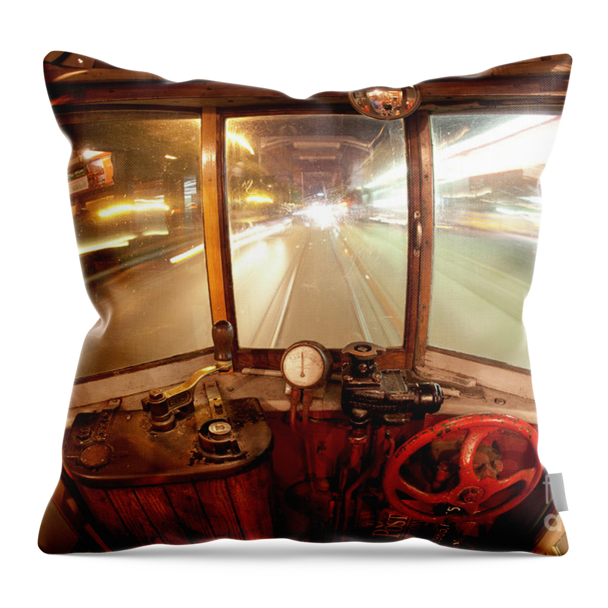 Urban Photography Throw Pillow featuring the photograph The Time Machine by Keith Kapple