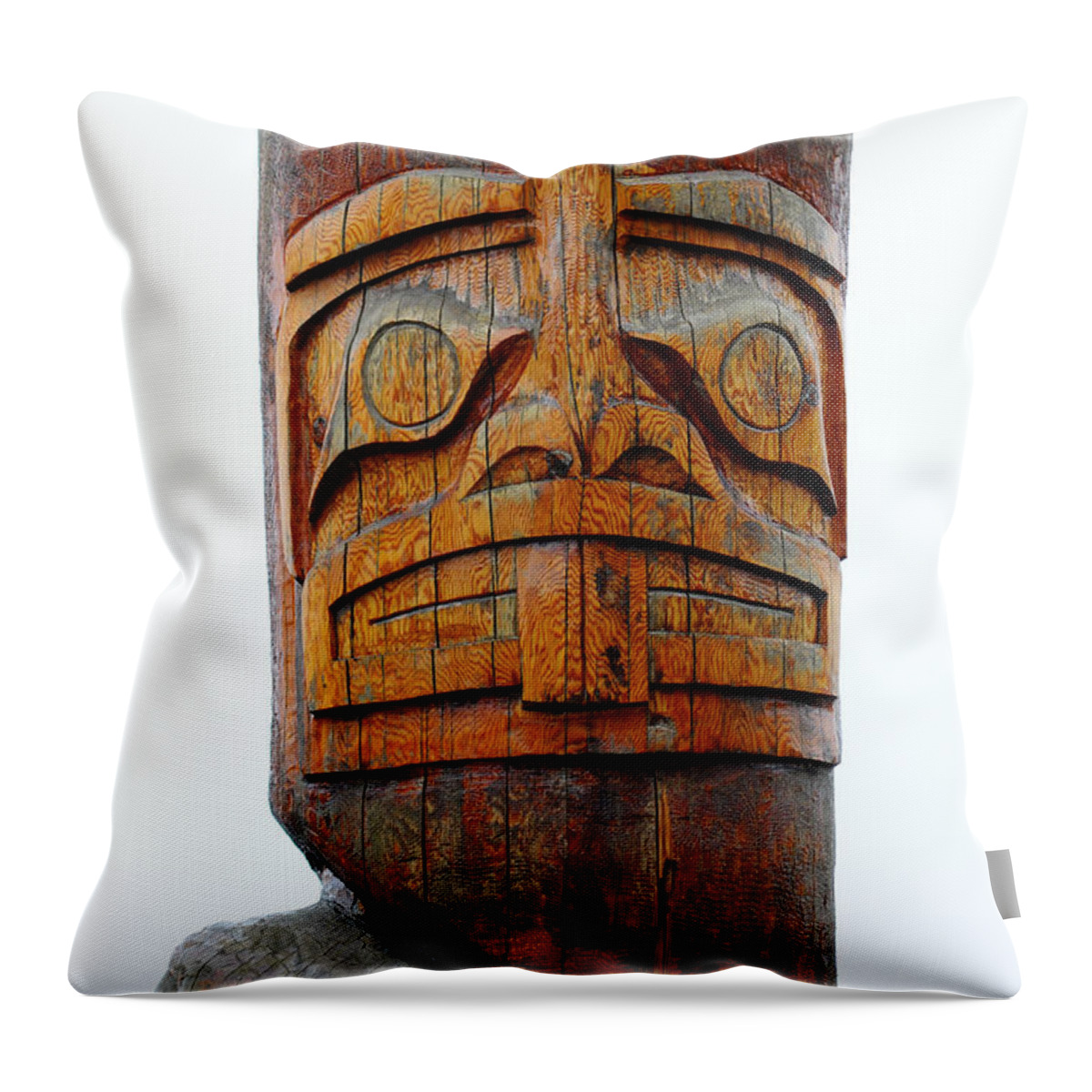 Totem Throw Pillow featuring the photograph The Totem Canada by Vivian Christopher